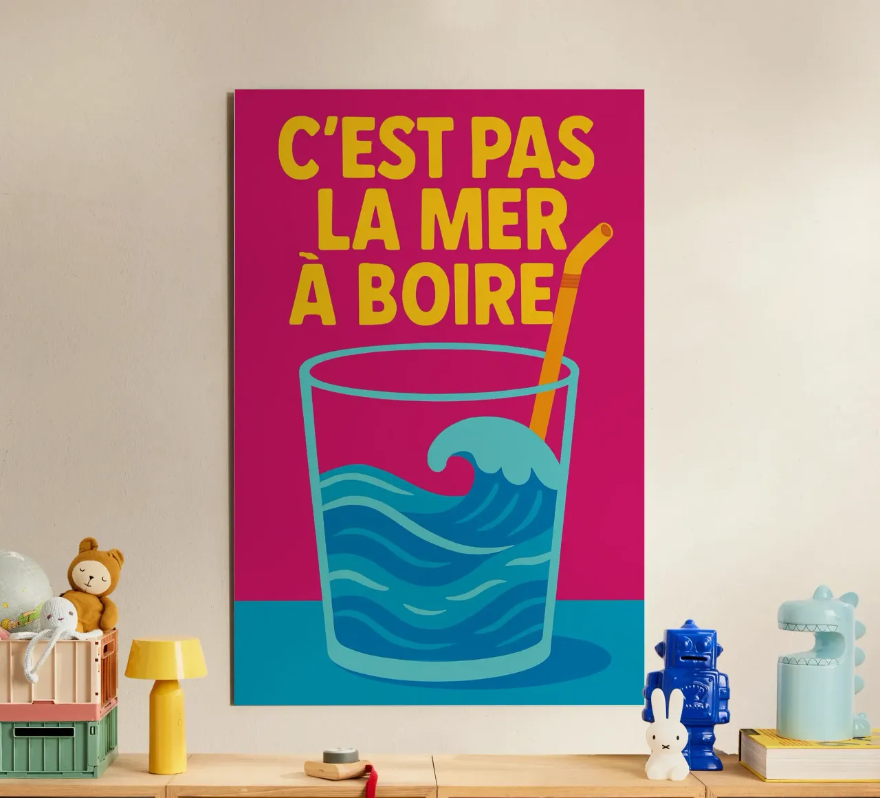 C'est pas la mer à boire - Il manifesto incisivo che mette in prospettiva la t alluminio dibond da Art Typo Essentiel