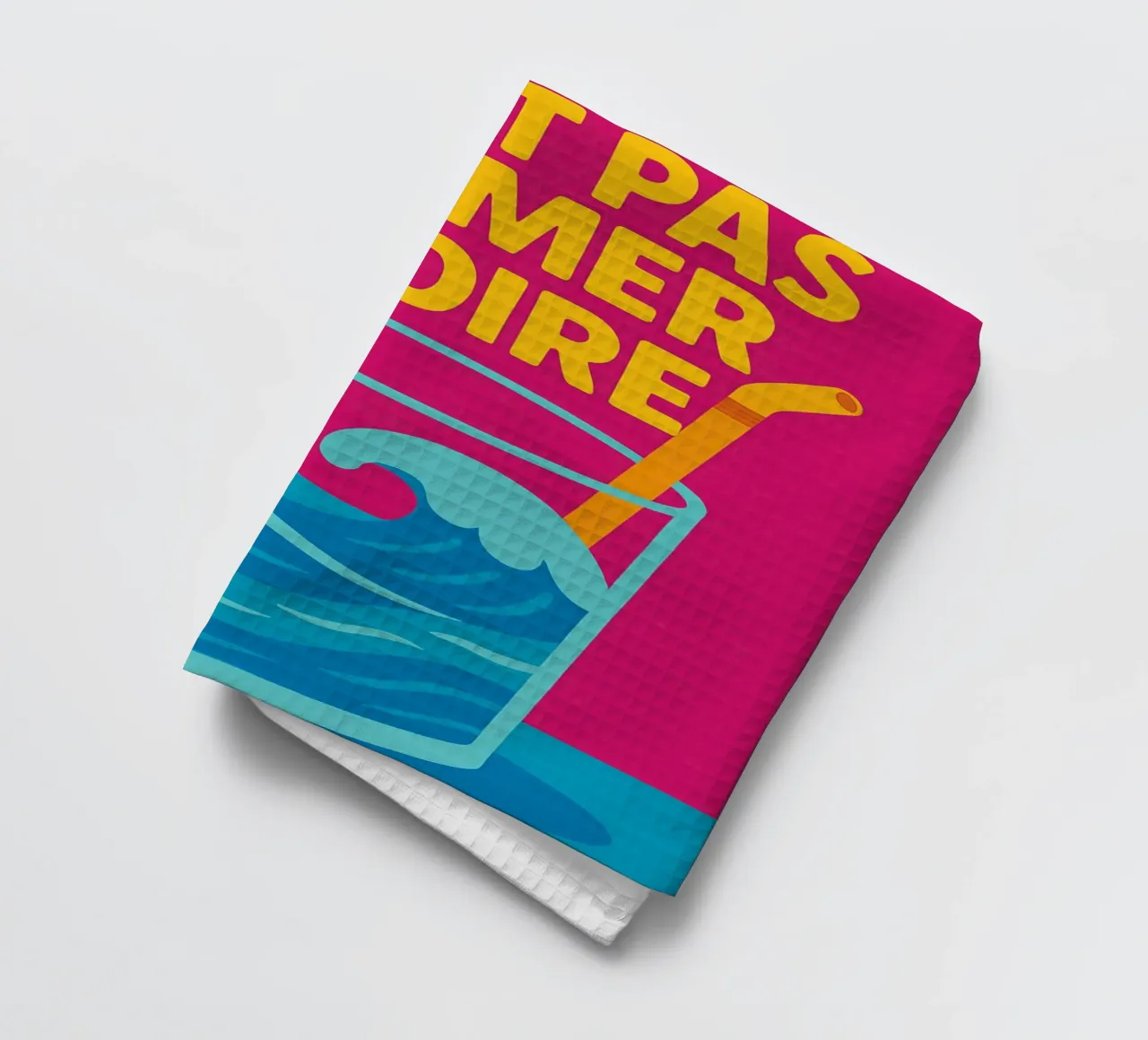 C’est pas la mer à boire – L’affiche punchy qui relativise t torchon de Art Typo Essentiel