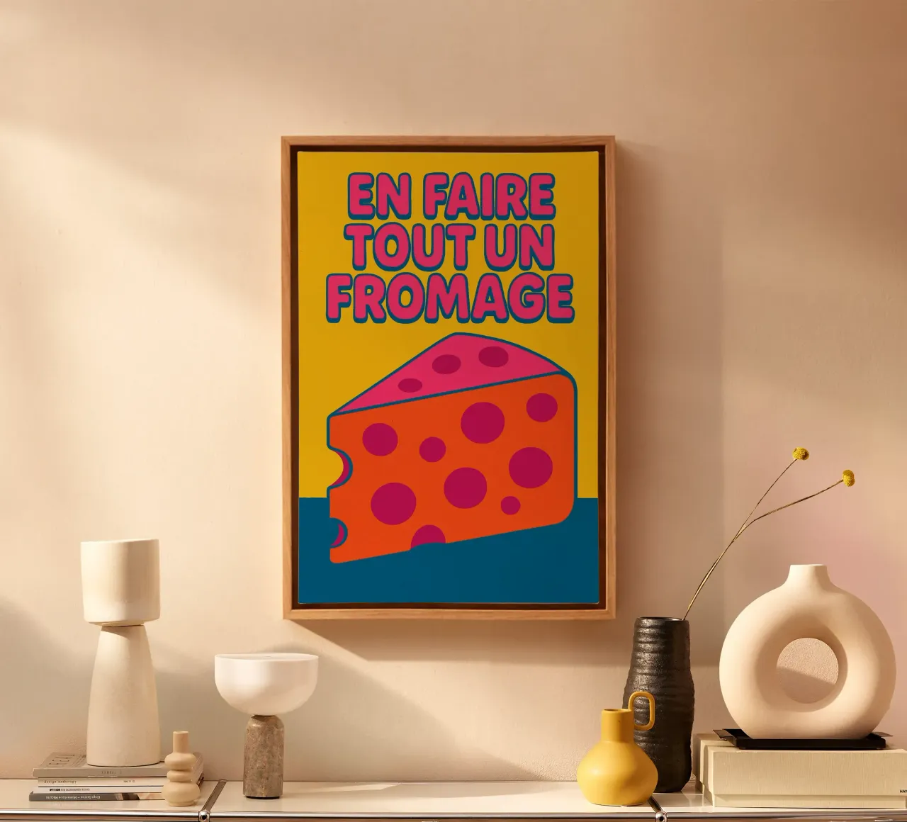 Making a big deal of it - The pop poster canvas with Floater frame by Art Typo Essentiel