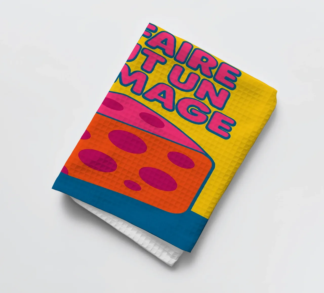 En faire tout un fromage – L’affiche pop torchon de Art Typo Essentiel