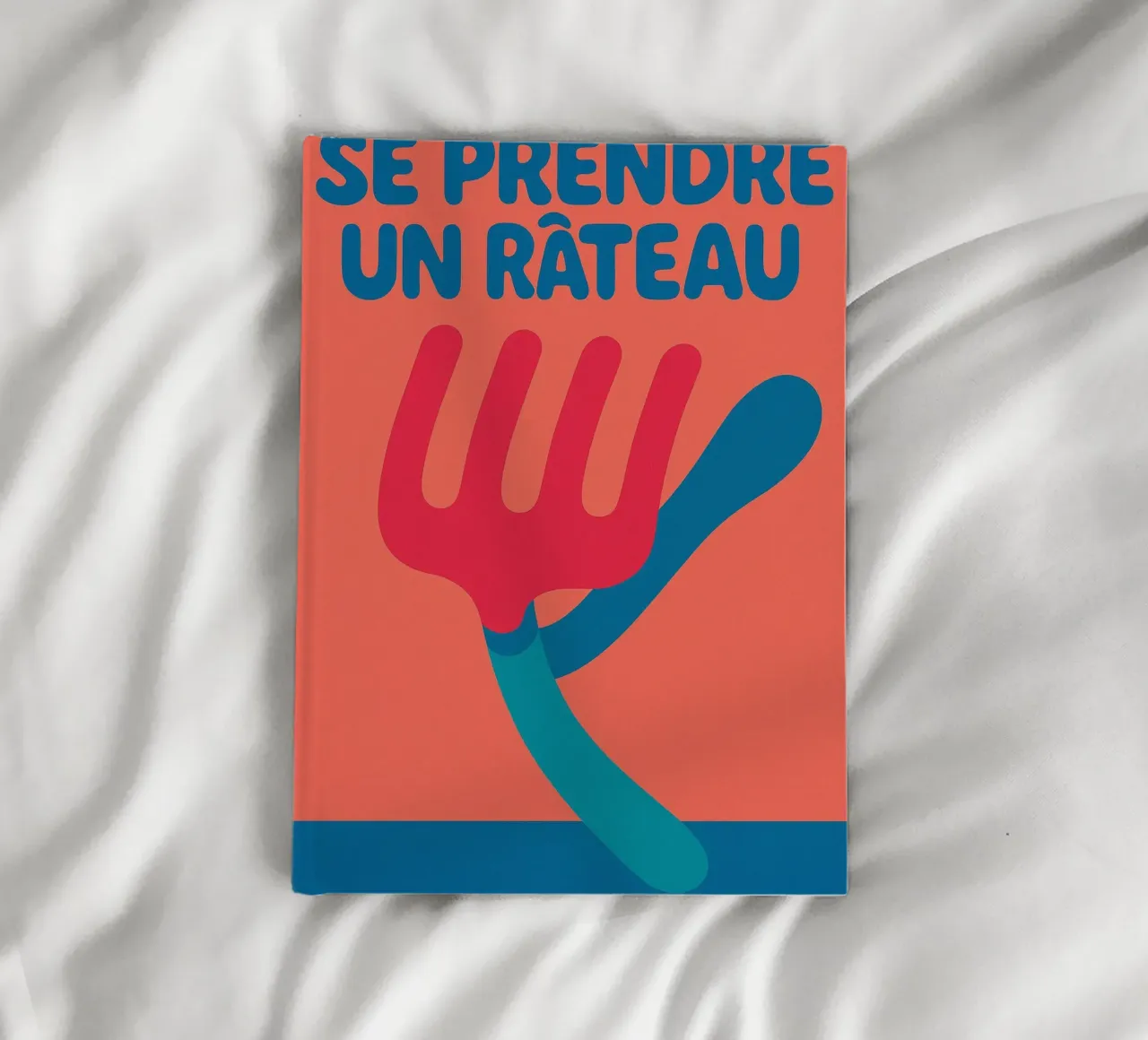 Catching a rake - The poster that plays it down notebook by Art Typo Essentiel