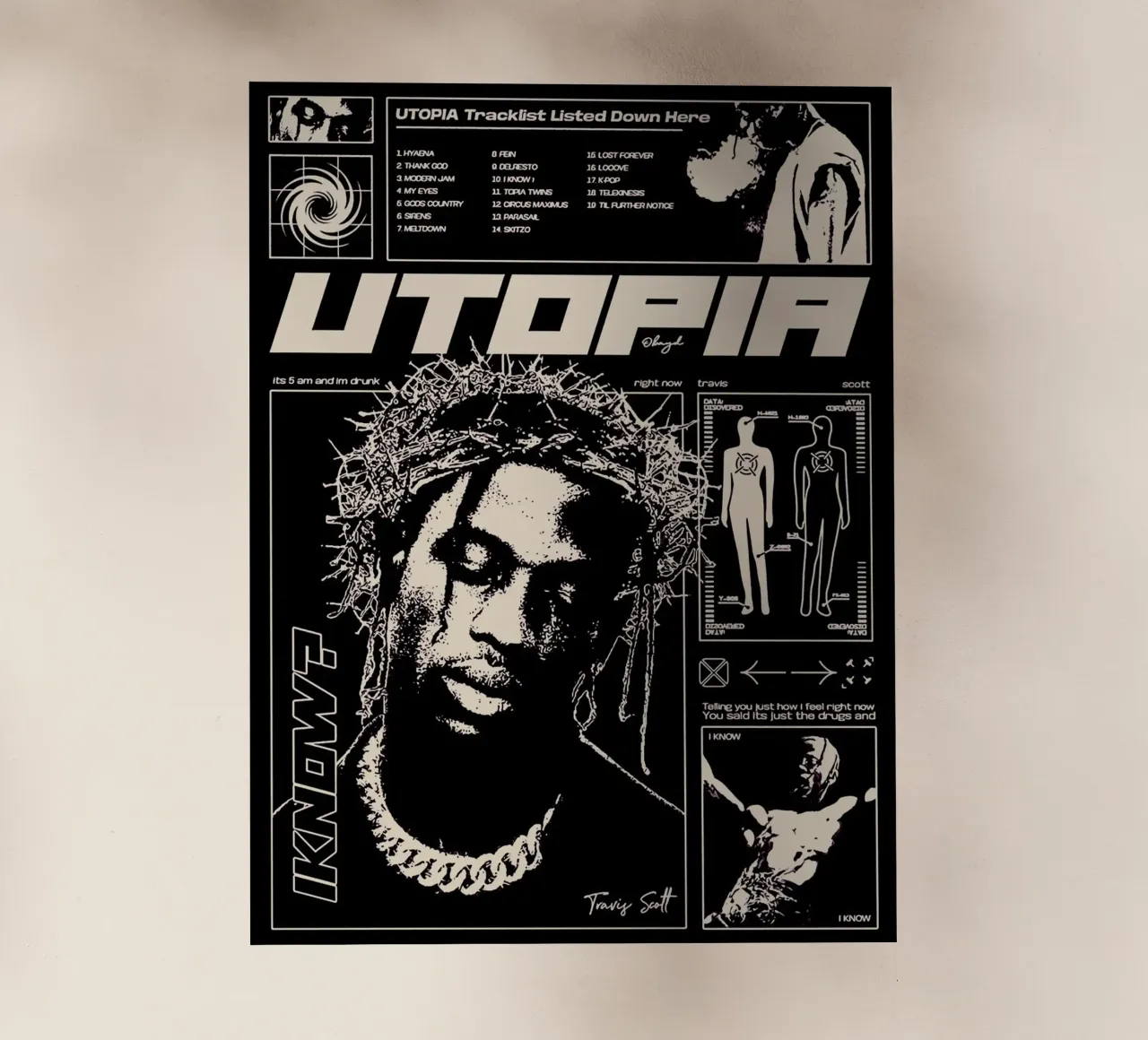 travis scott utopia arte pellicola backlit da music soul