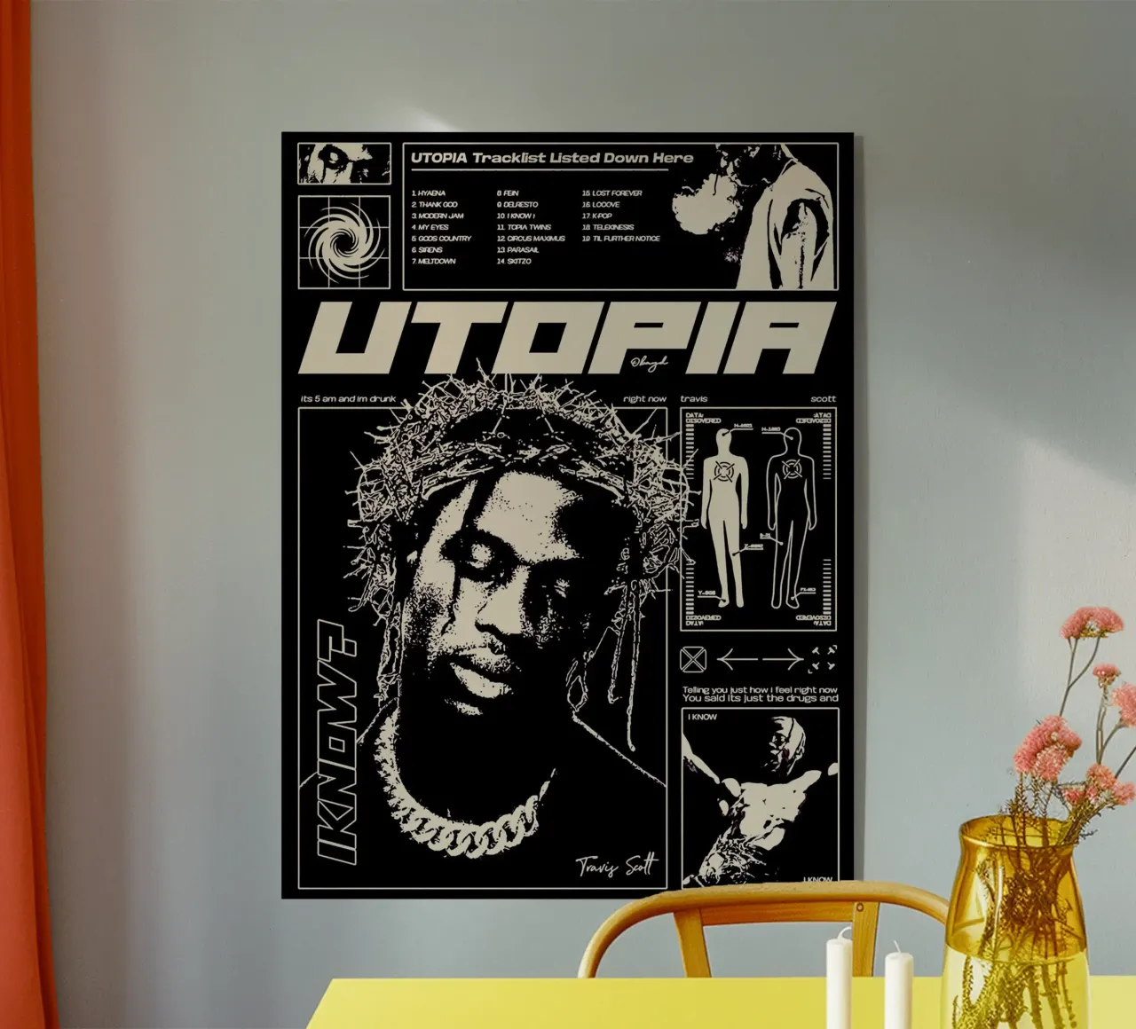 travis scott utopia arte plexiglass da music soul