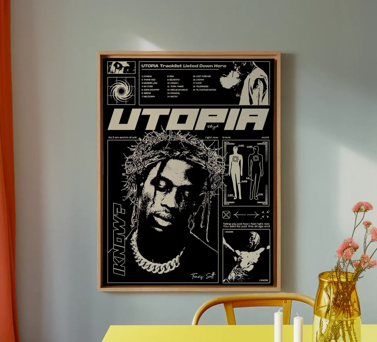travis scott utopia kunst canvas van music soul