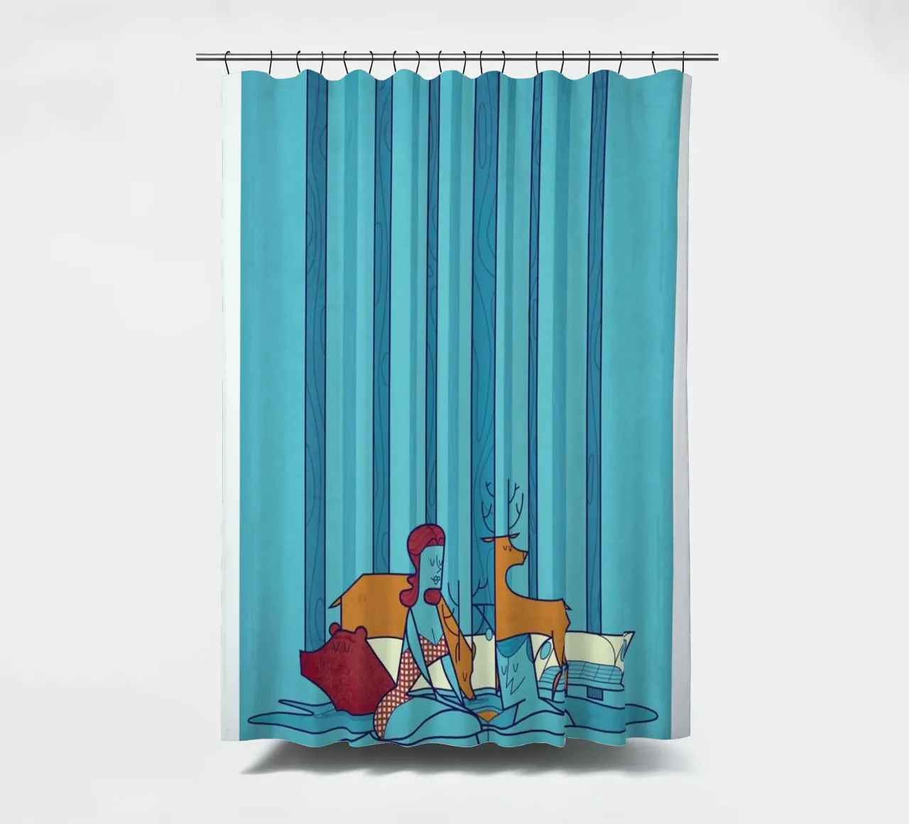 POOL shower curtain by Ale Giorgini