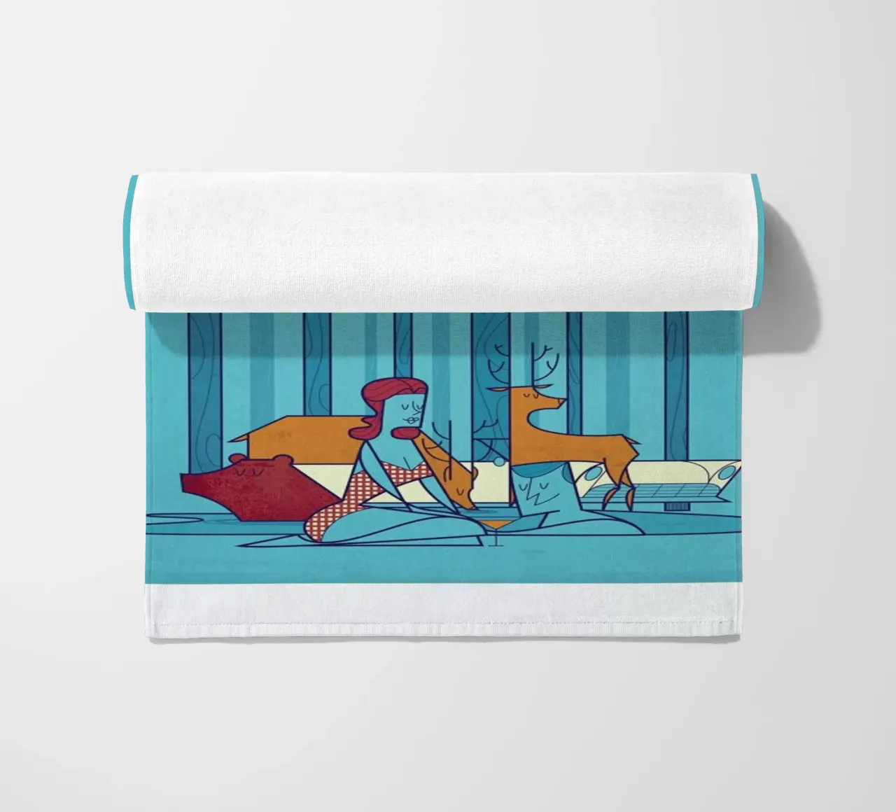 POOL beach towel by Ale Giorgini