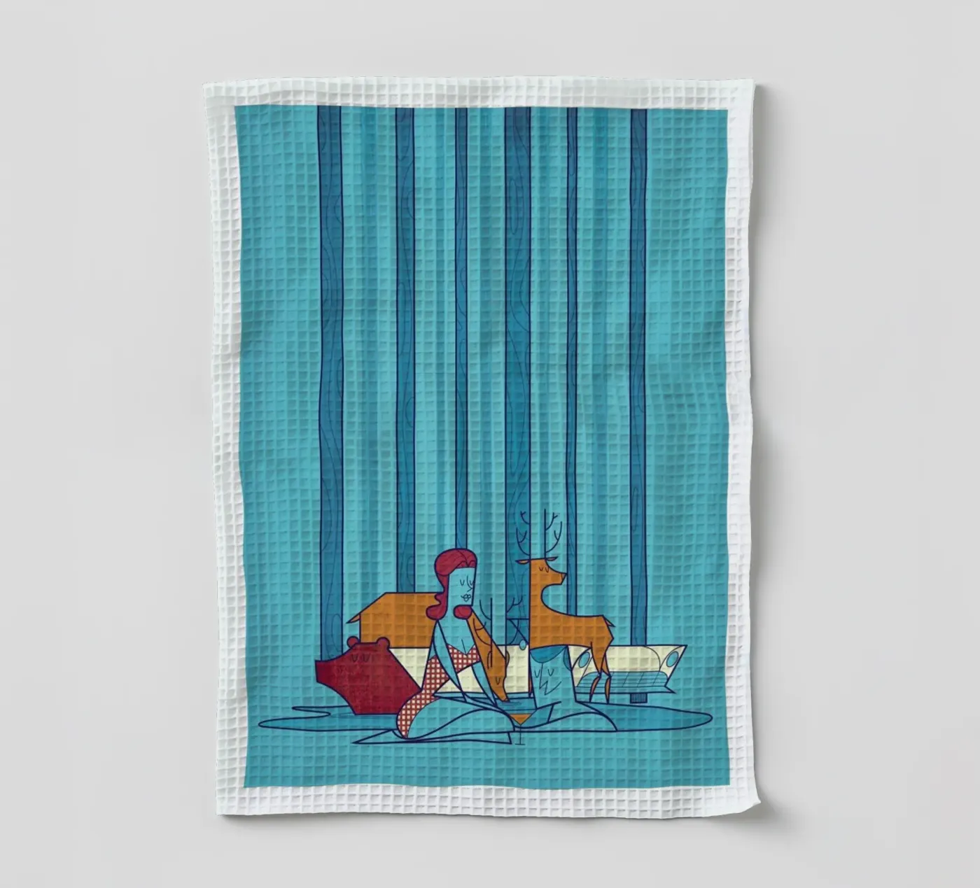 POOL tea towel by Ale Giorgini