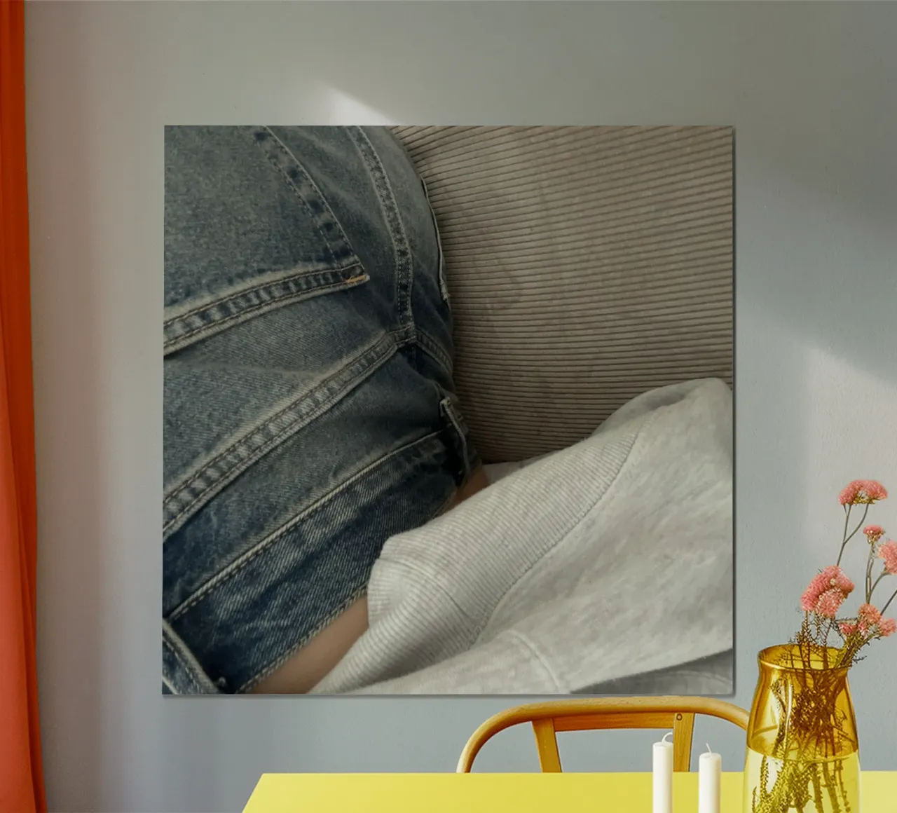 Blue Jeans poster avec cadre en aluminium de Sous le ciel