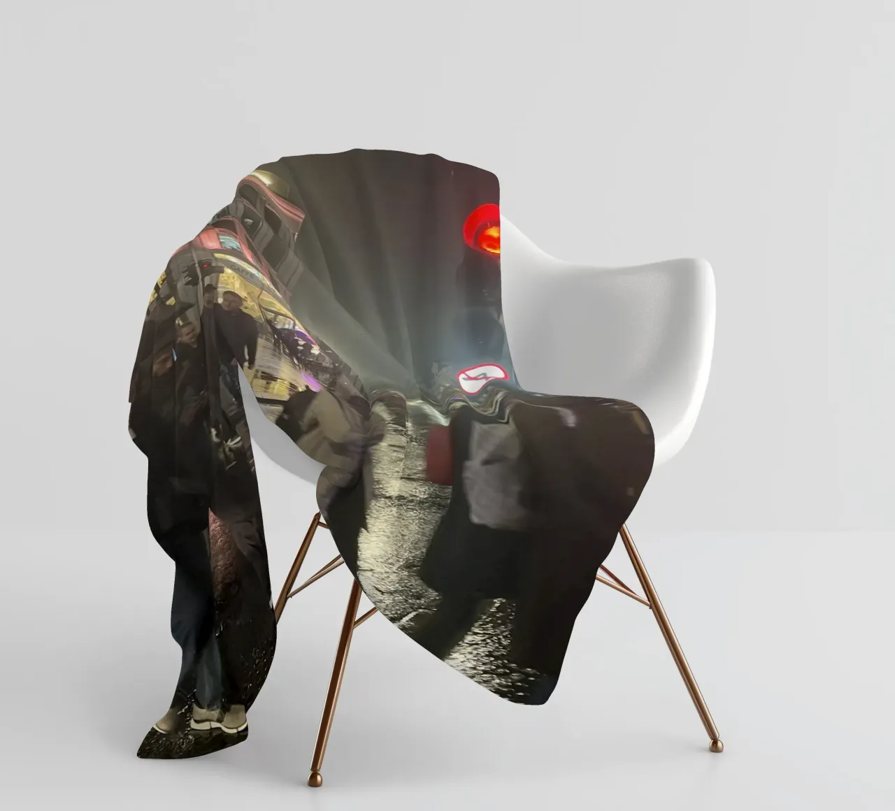 Rainy London fleece blanket by Sous le ciel