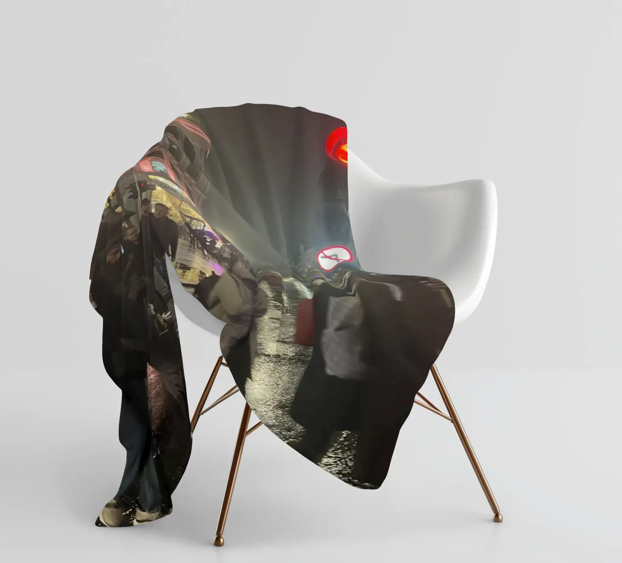 Rainy London fleece blanket by Sous le ciel