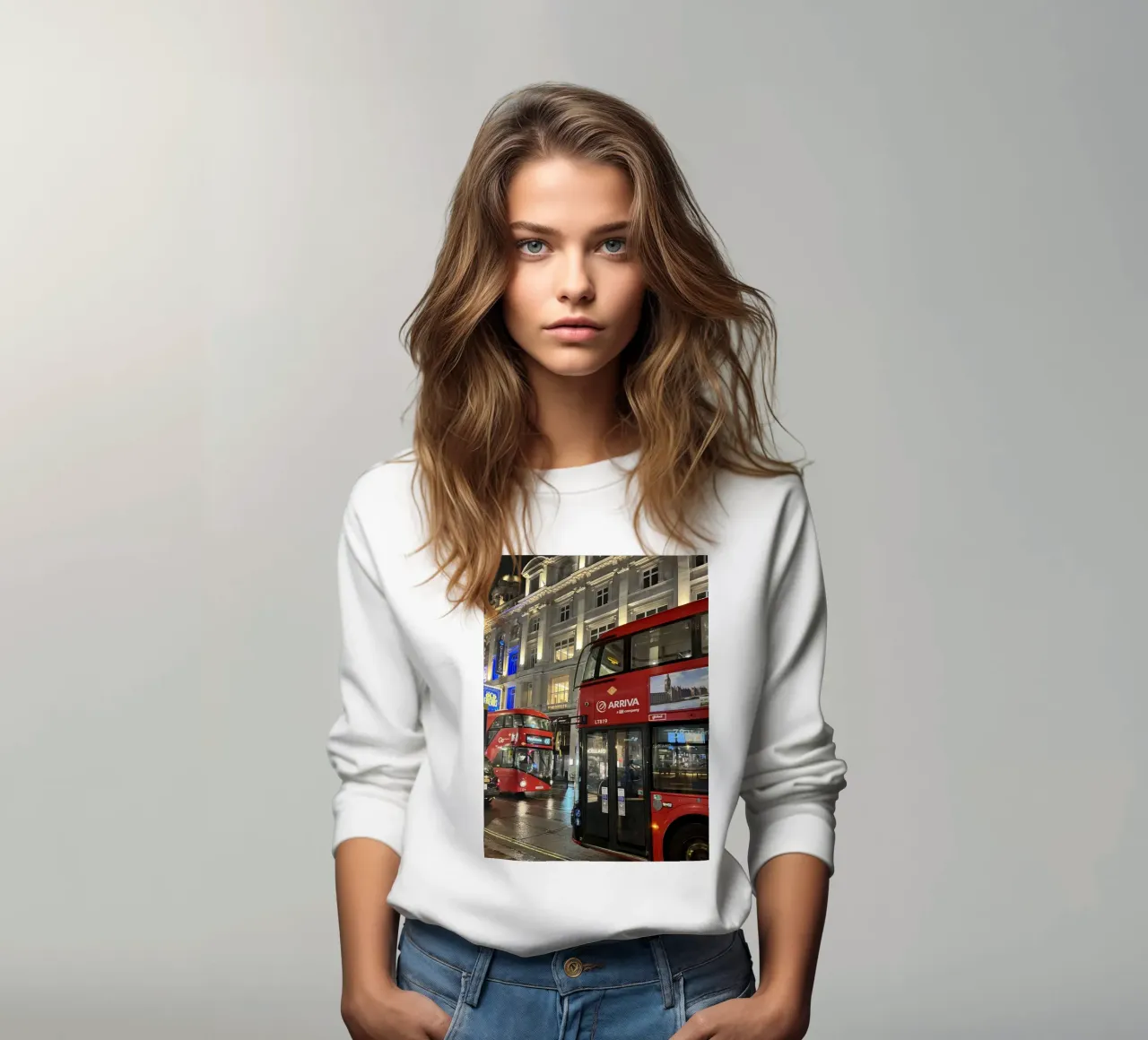 London bus sweatshirt van Sous le ciel