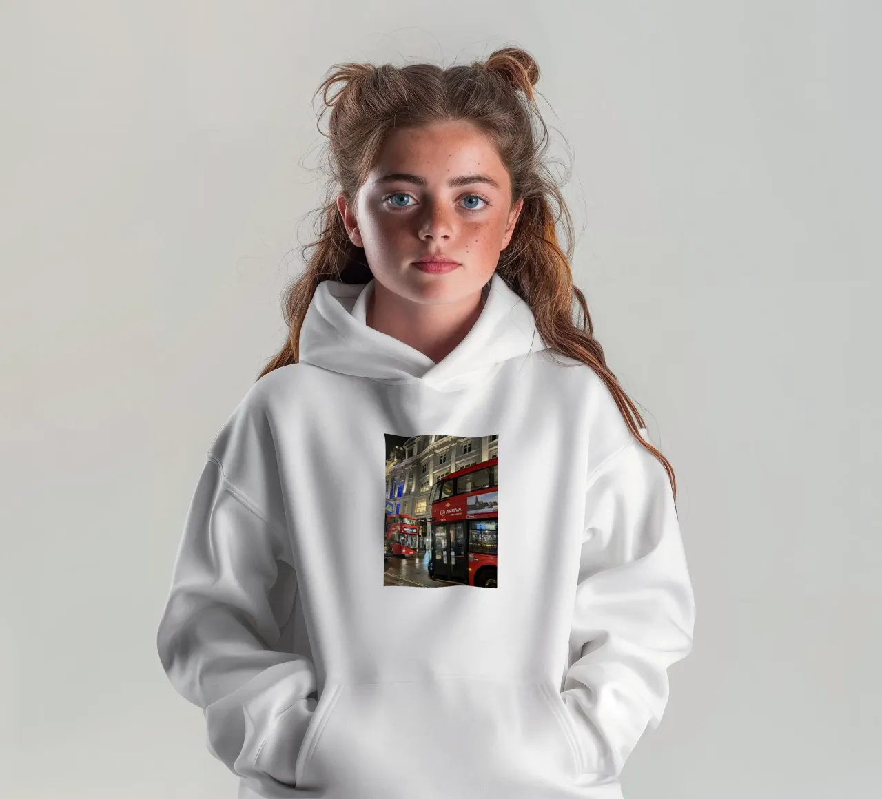 London bus felpa bambino con cappuccio da Sous le ciel