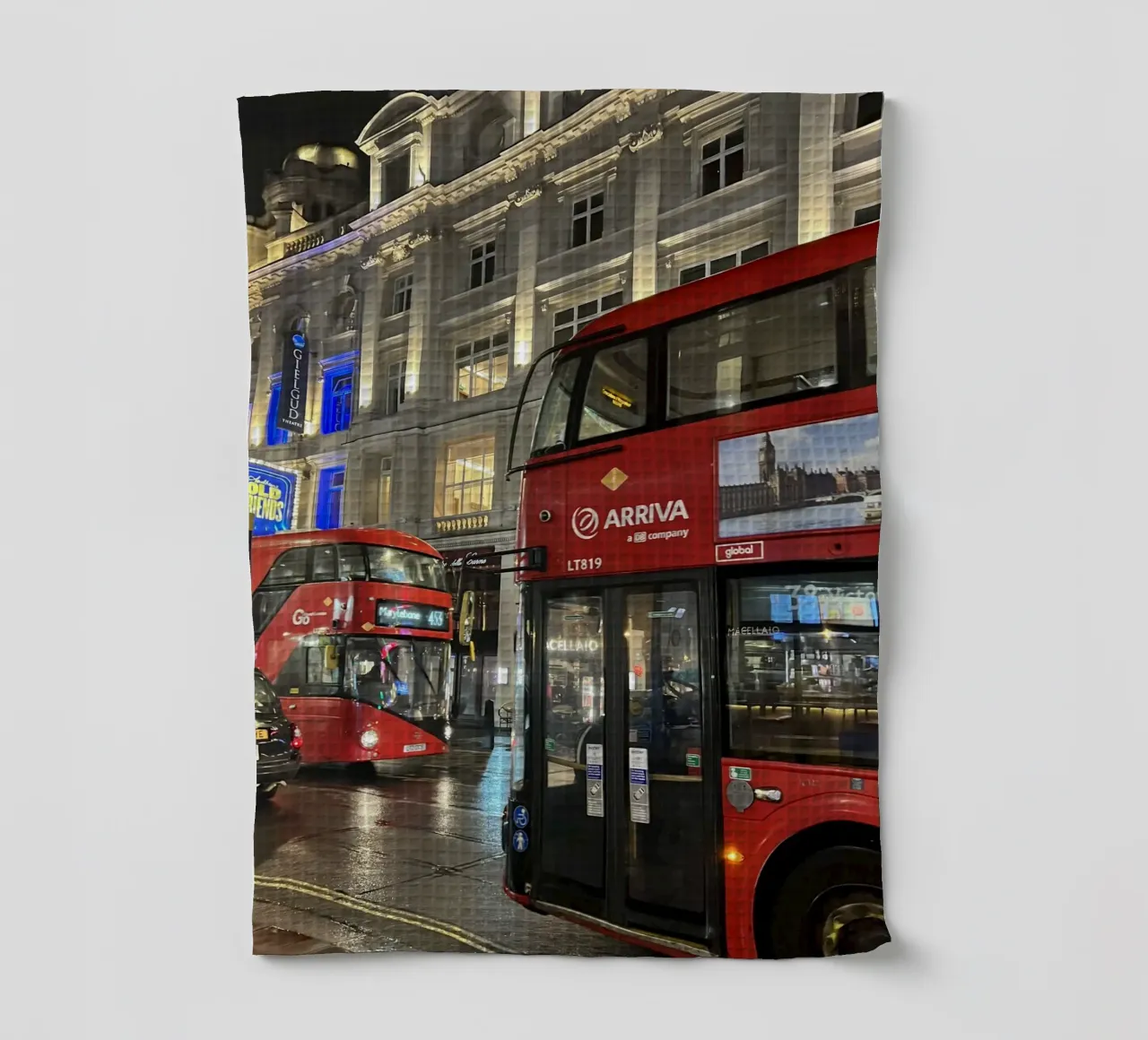 London bus canovaccio da cucina da Sous le ciel