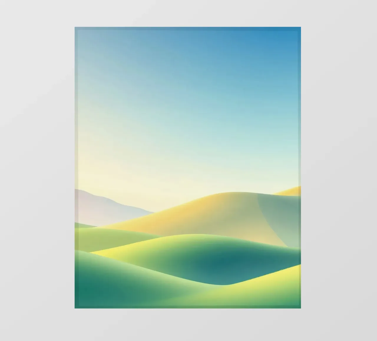 Paesaggio collinare astratto con pianure telo in pvc da RB-Digital-Paintings