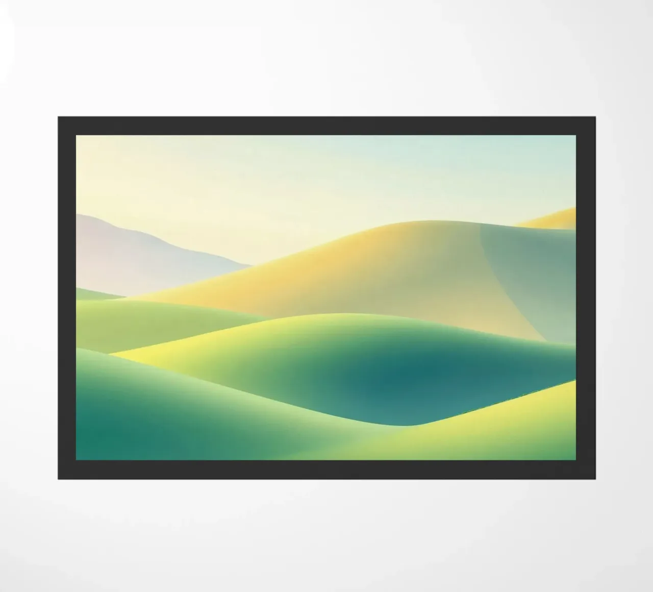 Paesaggio collinare astratto con pianure zerbino da RB-Digital-Paintings