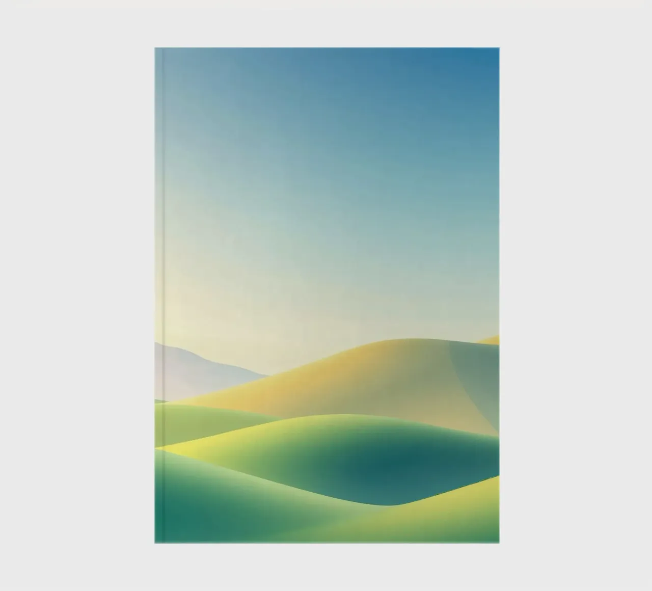 Abstract hilly landscape with plains notebook by RB-Digital-Paintings