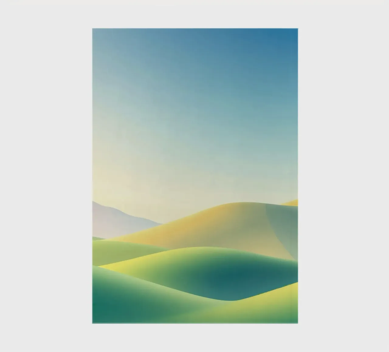 Abstract hilly landscape with plains notebook by RB-Digital-Paintings