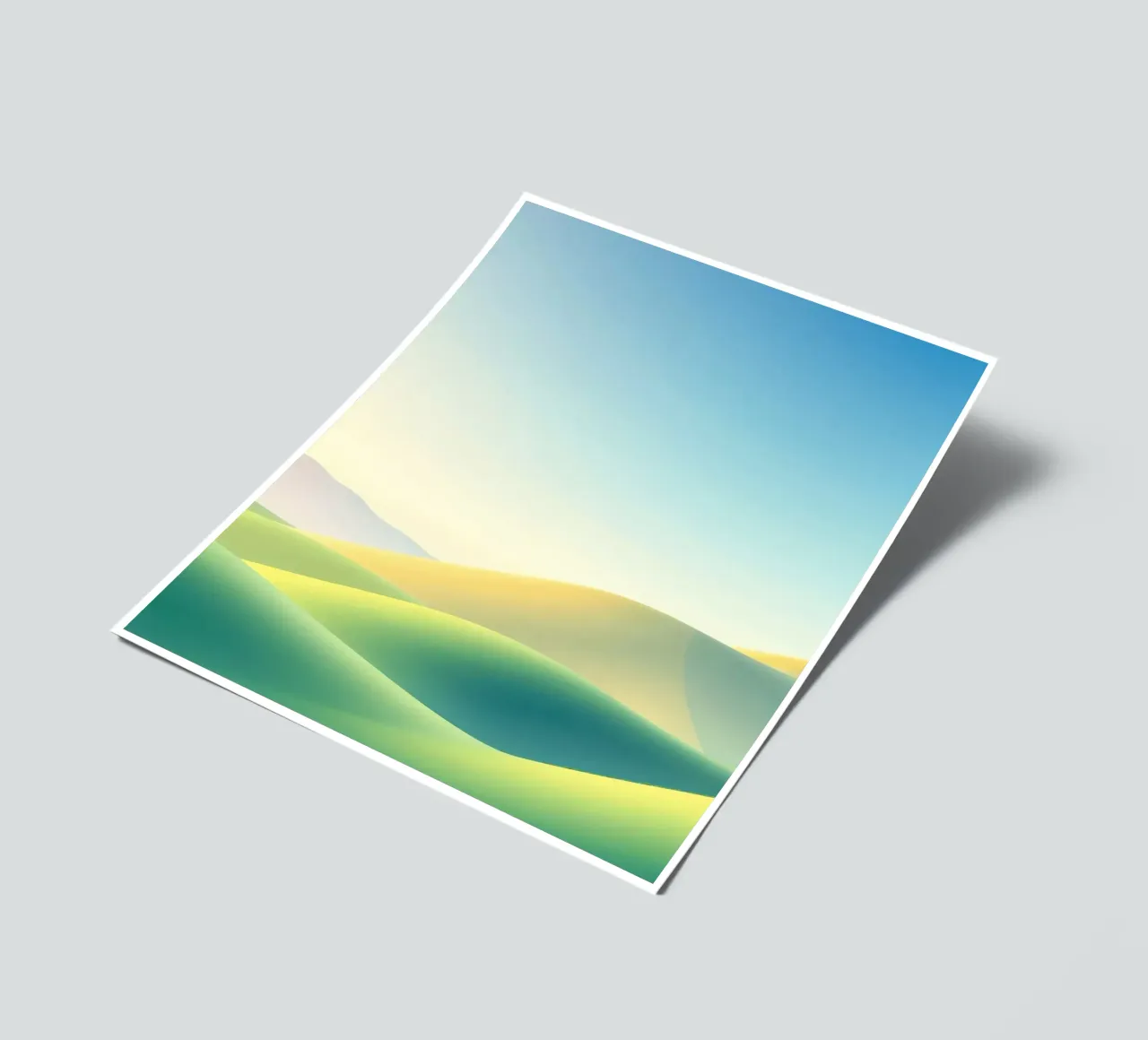 Abstract hilly landscape with plains sticker sheet by RB-Digital-Paintings