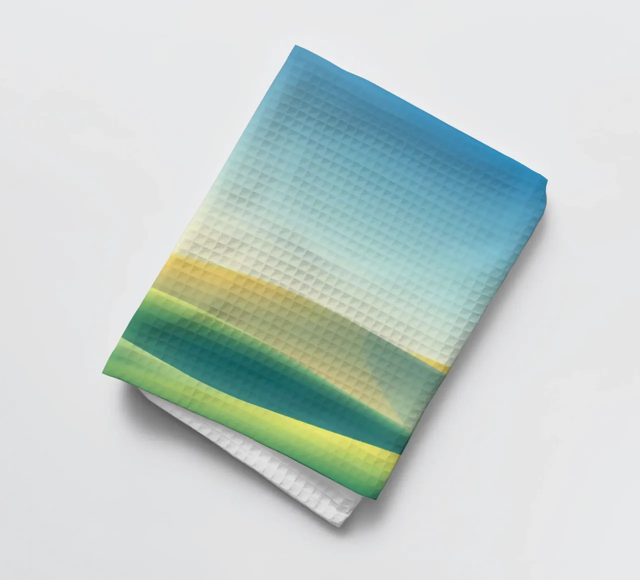 Paesaggio collinare astratto con pianure canovaccio da cucina da RB-Digital-Paintings