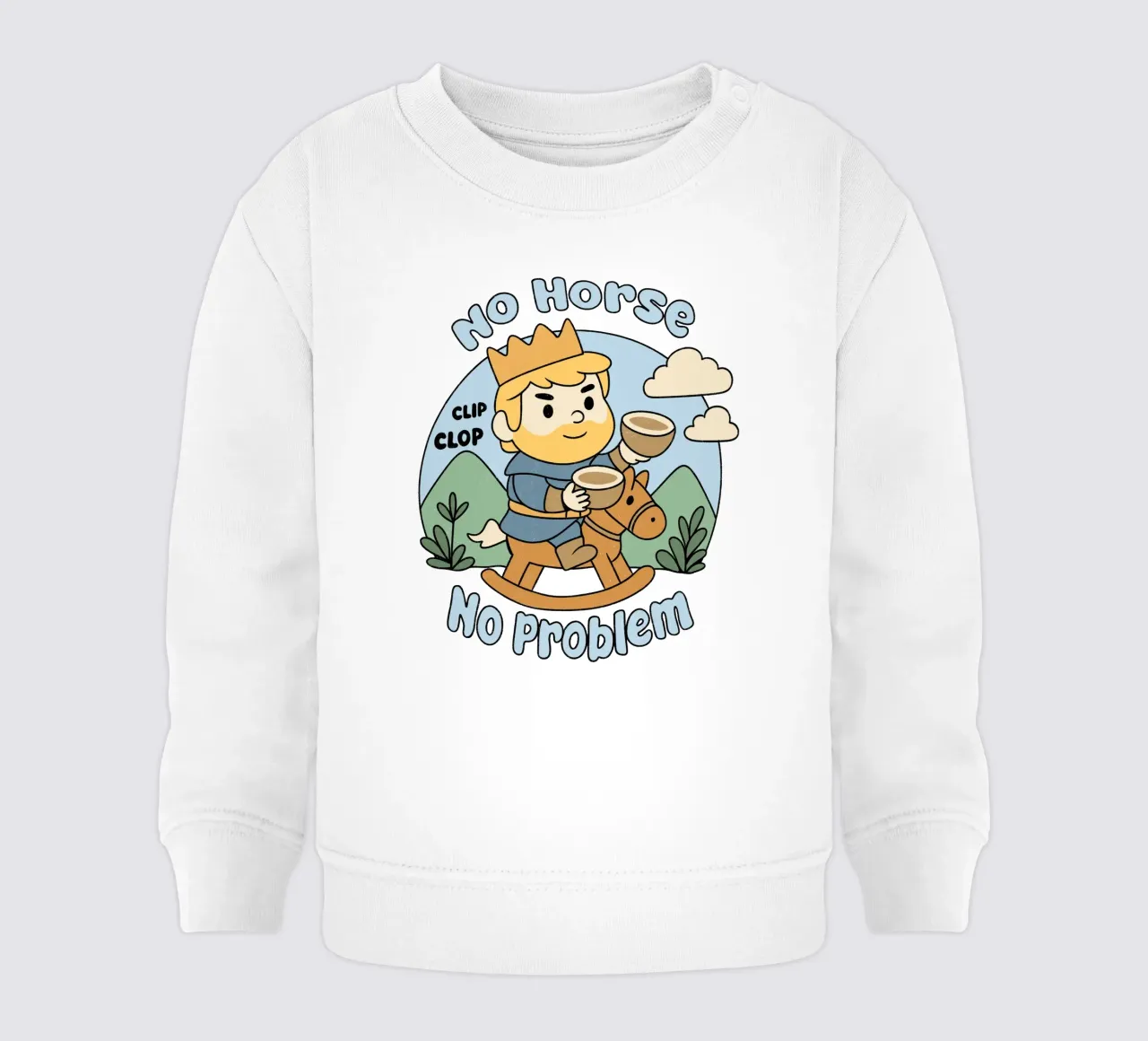 Sin caballo no hay problema sudadera de bebé de Loobs