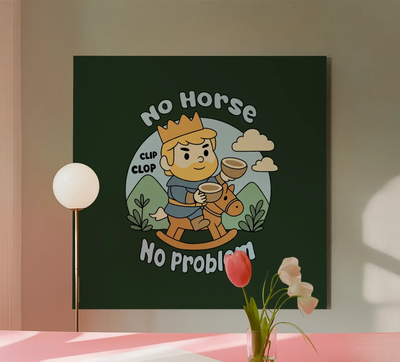 Nessun cavallo, nessun problema alluminio dibond da Loobs