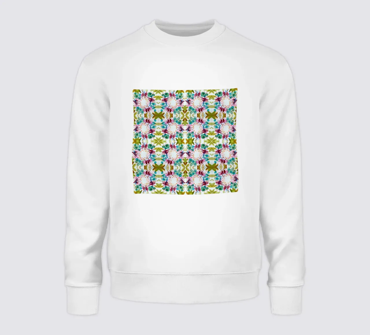 Muster Azulejos style grün 1 Kleeblatt felpa da Nica Colorie