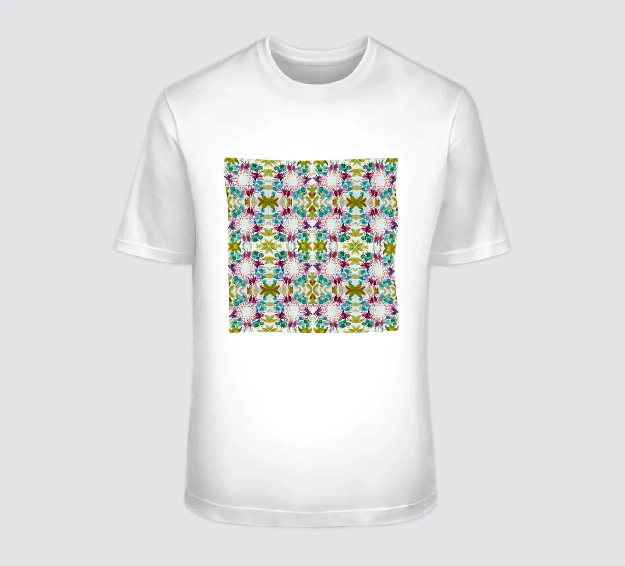 Muster Azulejos style grün 1 Kleeblatt t-shirt da Nica Colorie