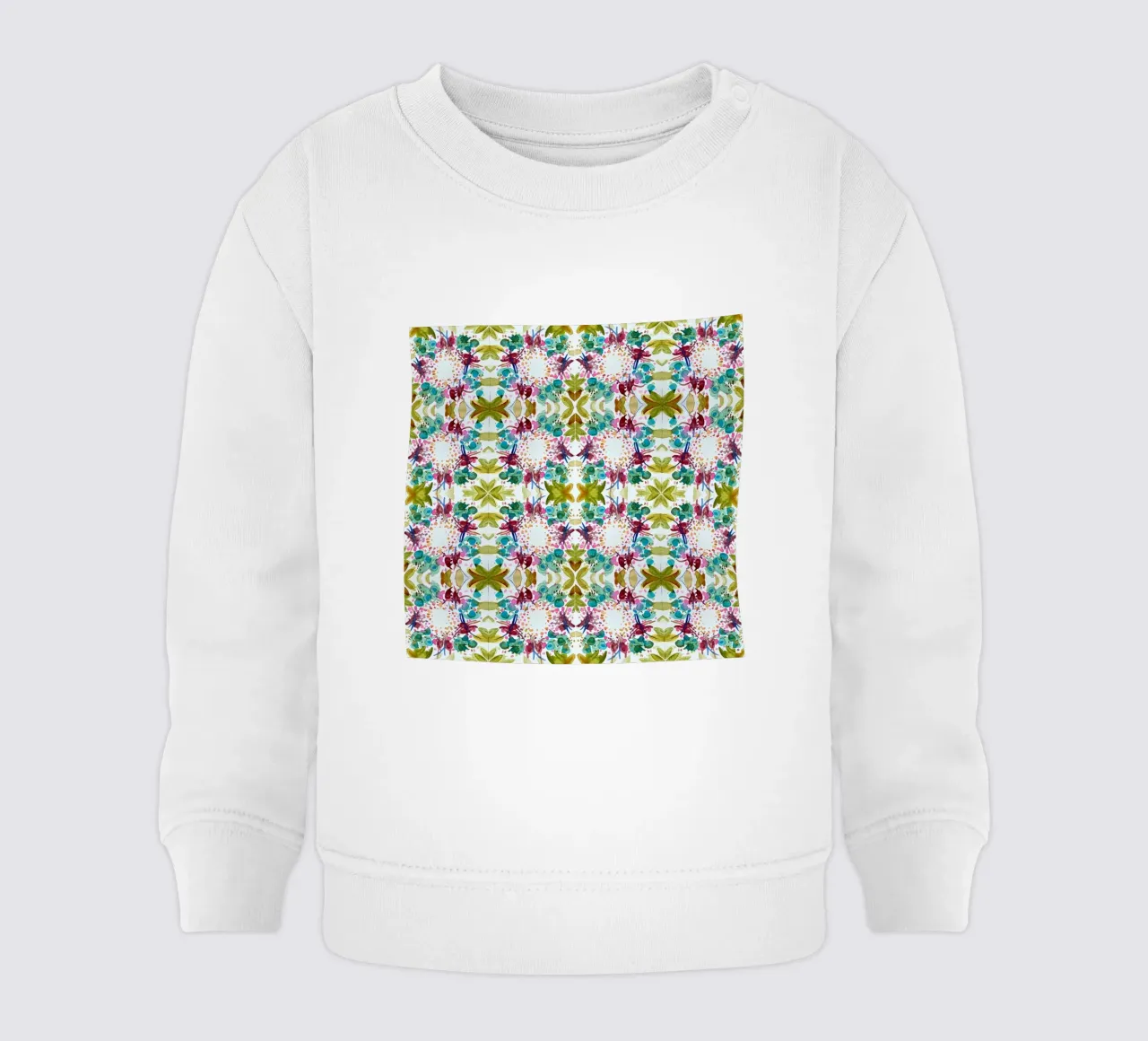 Muster Azulejos style grün 1 Kleeblatt felpa neonato da Nica Colorie