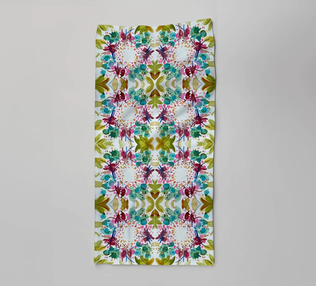 Muster Azulejos style grün 1 Kleeblatt asciugamano da bagno da Nica Colorie