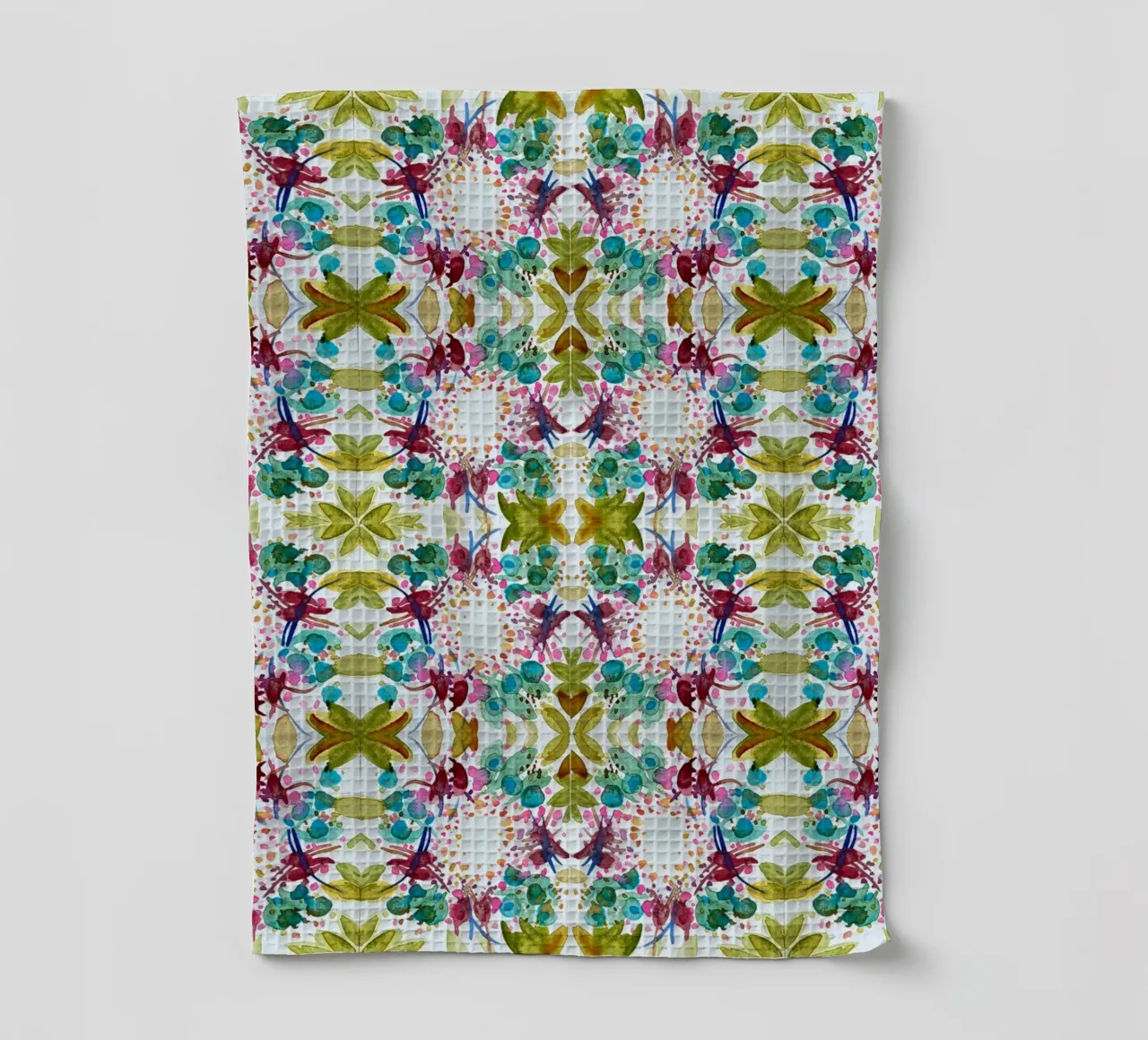 Muster Azulejos style grün 1 Kleeblatt canovaccio da cucina da Nica Colorie