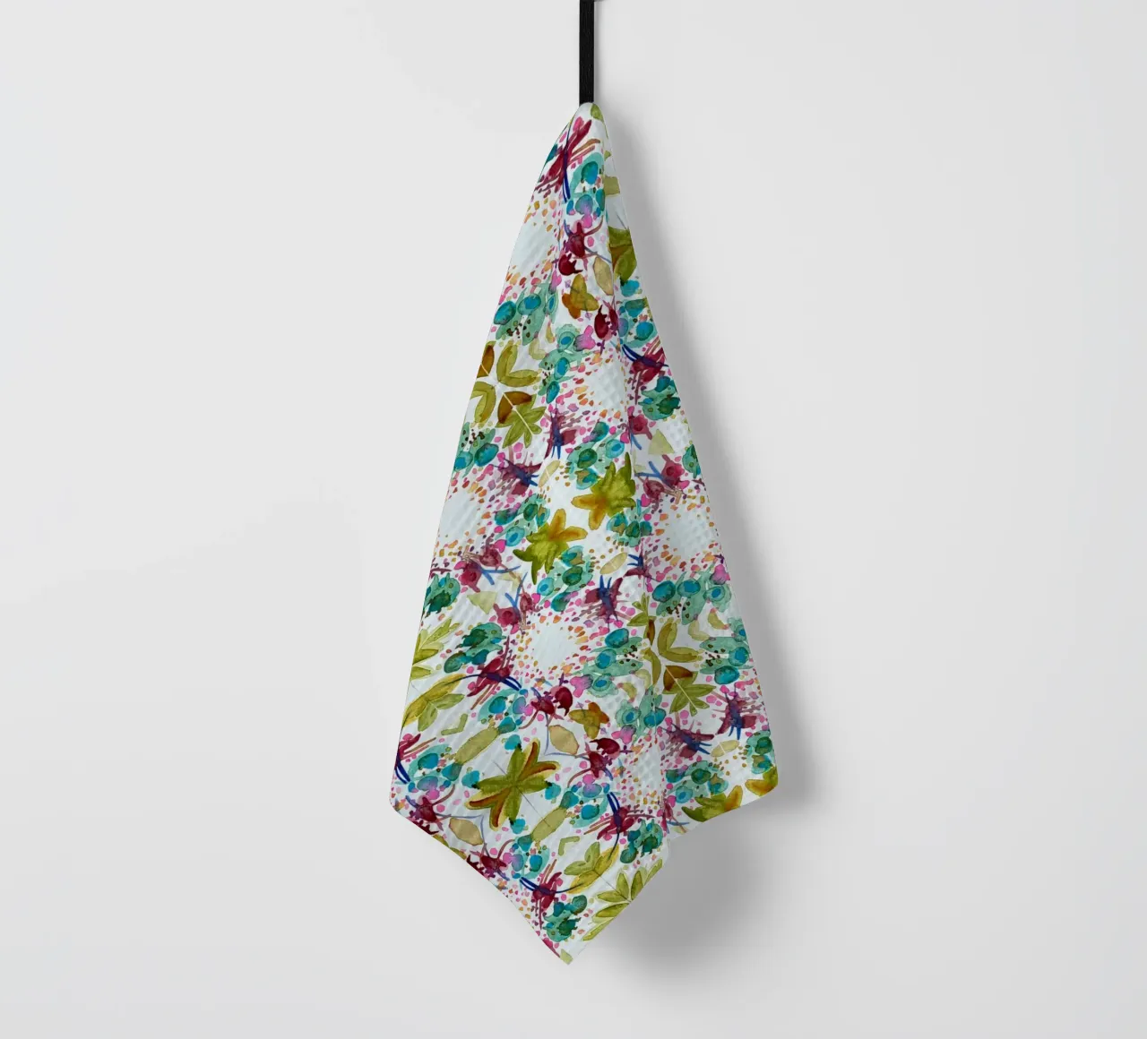 Muster Azulejos style grün 1 Kleeblatt canovaccio da cucina da Nica Colorie