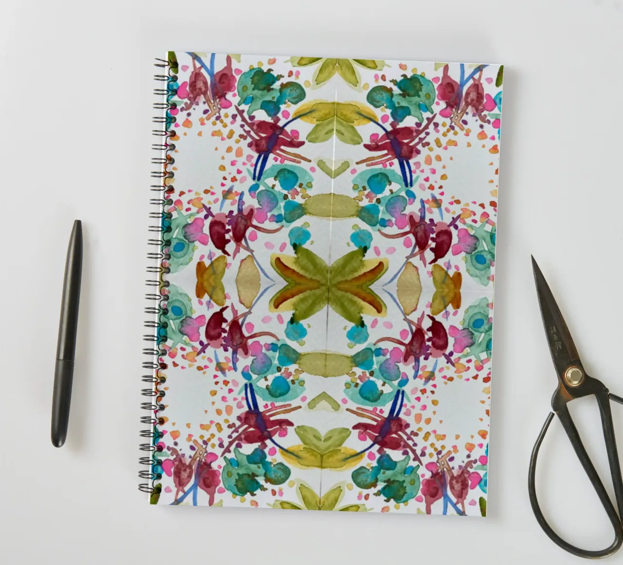 Muster Azulejos style grün 2 spiral notebook by Nica Colorie