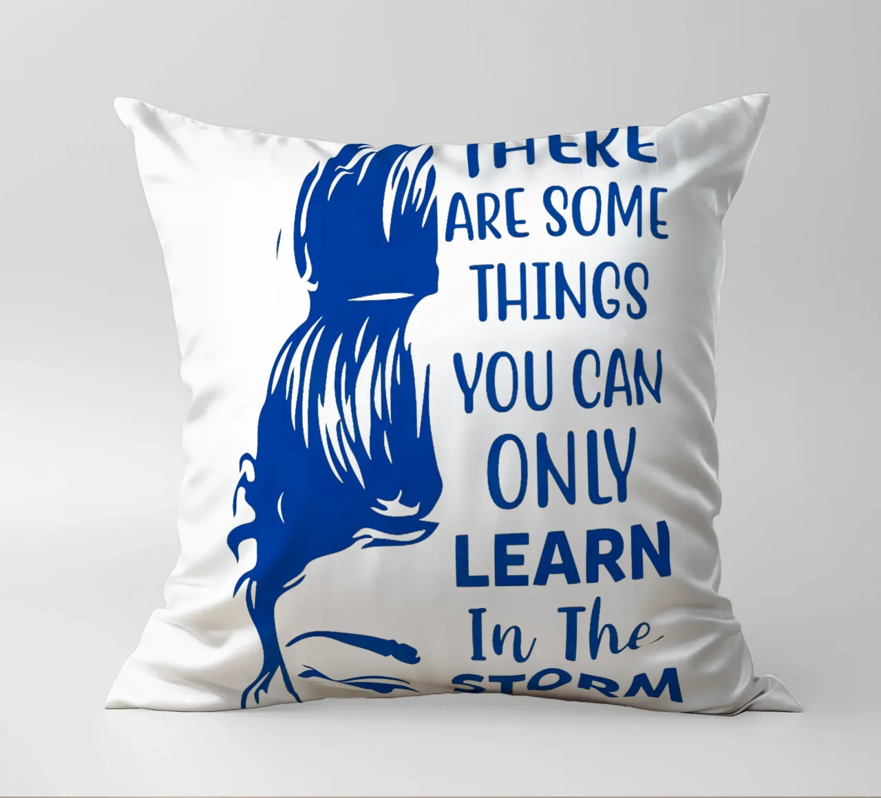 There are some things you can only learn in the storm decorative cushion by Whiskers & Ink Kreations