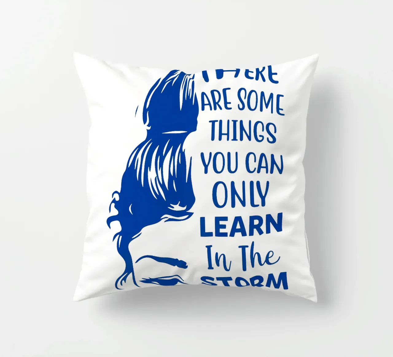 There are some things you can only learn in the storm decorative cushion by Whiskers & Ink Kreations