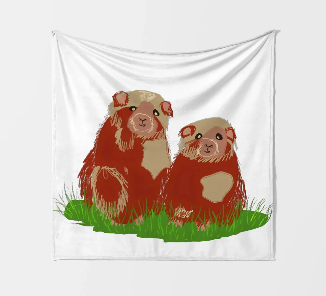 Favourite animal guinea pig small and cute fleece blanket by Nica Colorie