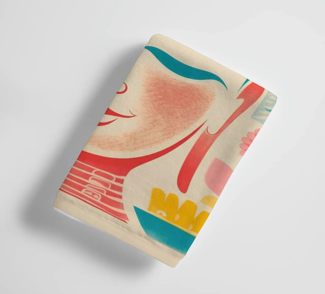 Buddha scandinavo giocoso e design di metà secolo asciugamano da bagno da Autofocus