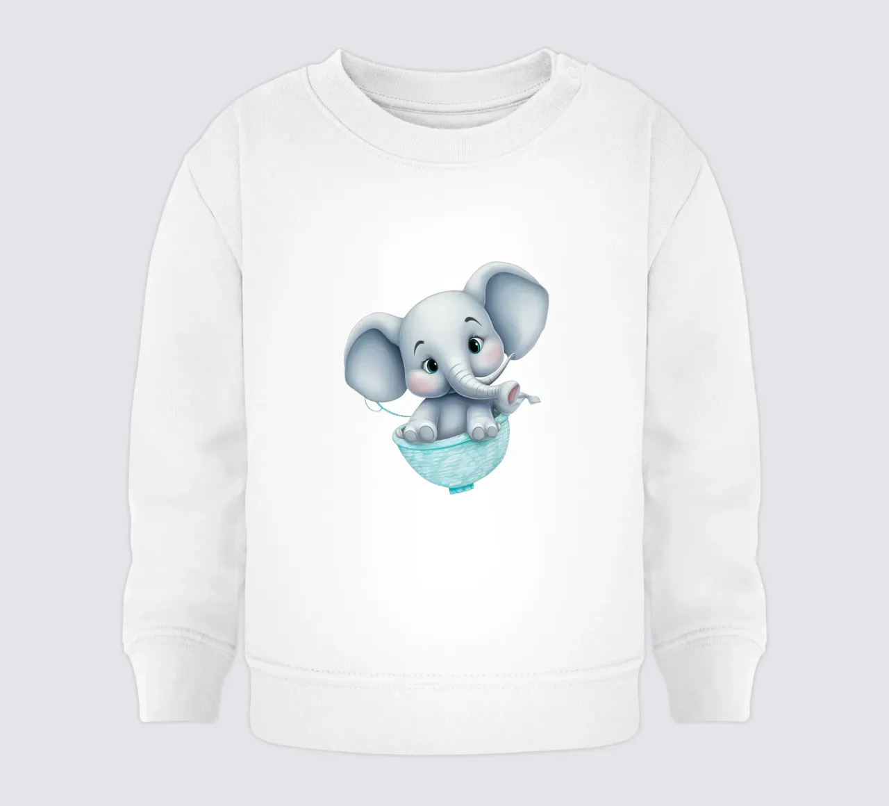 Baby elefante in un cesto felpa neonato da Whiskers & Ink Kreations
