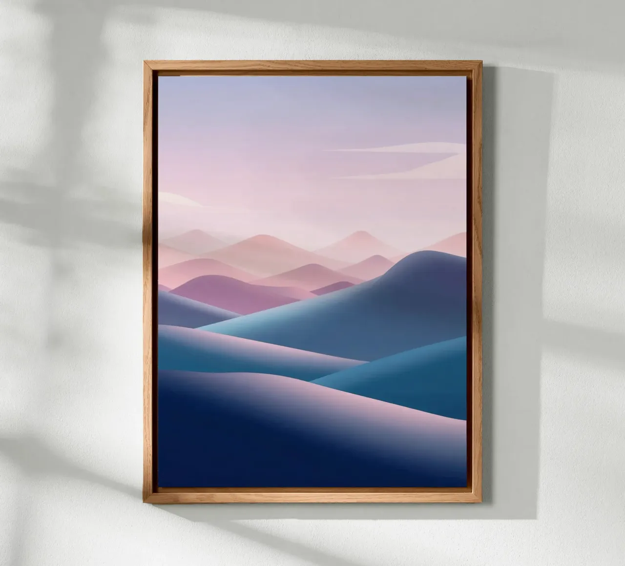 Landscape painting dreamy, pastel colours, plains alu-dibond by RB-Digital-Paintings