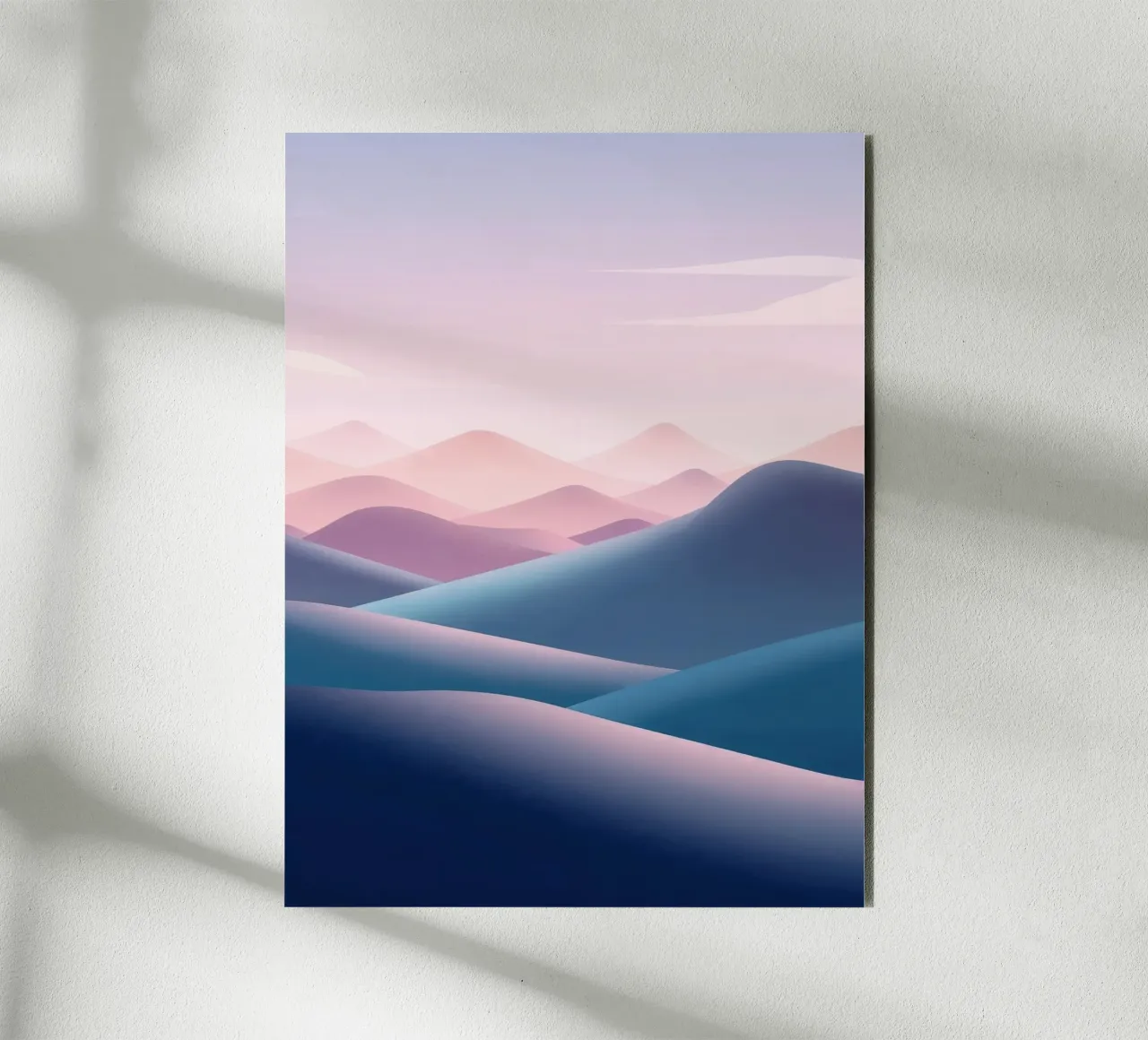 Landscape painting dreamy, pastel colours, plains alu-dibond by RB-Digital-Paintings