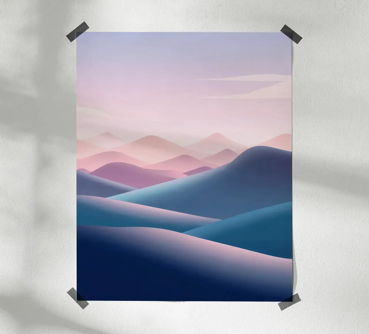 Paesaggio sognante, colori pastello, pianura poster da RB-Digital-Paintings