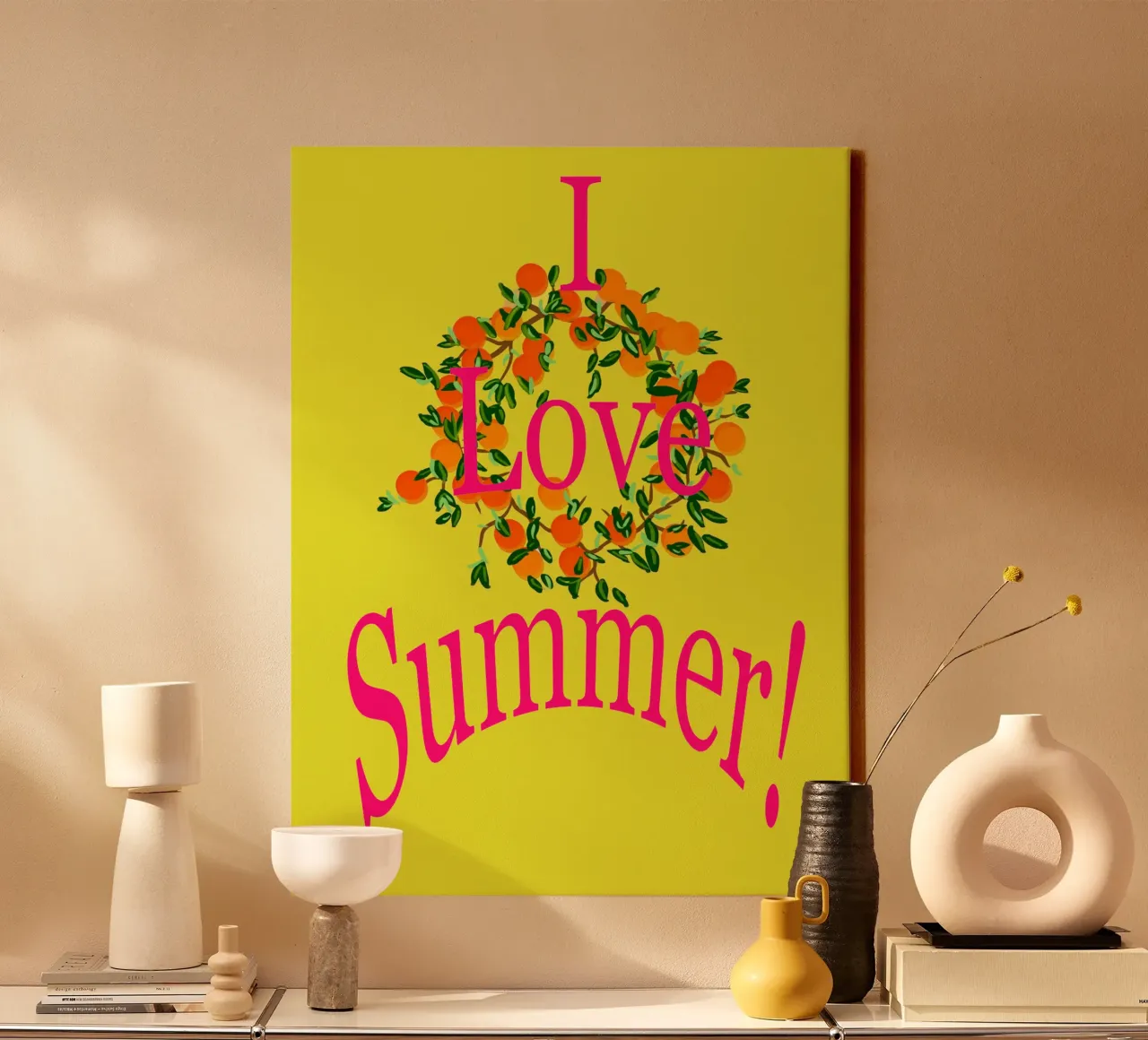 I Love Summer canvas by Nica Colorie