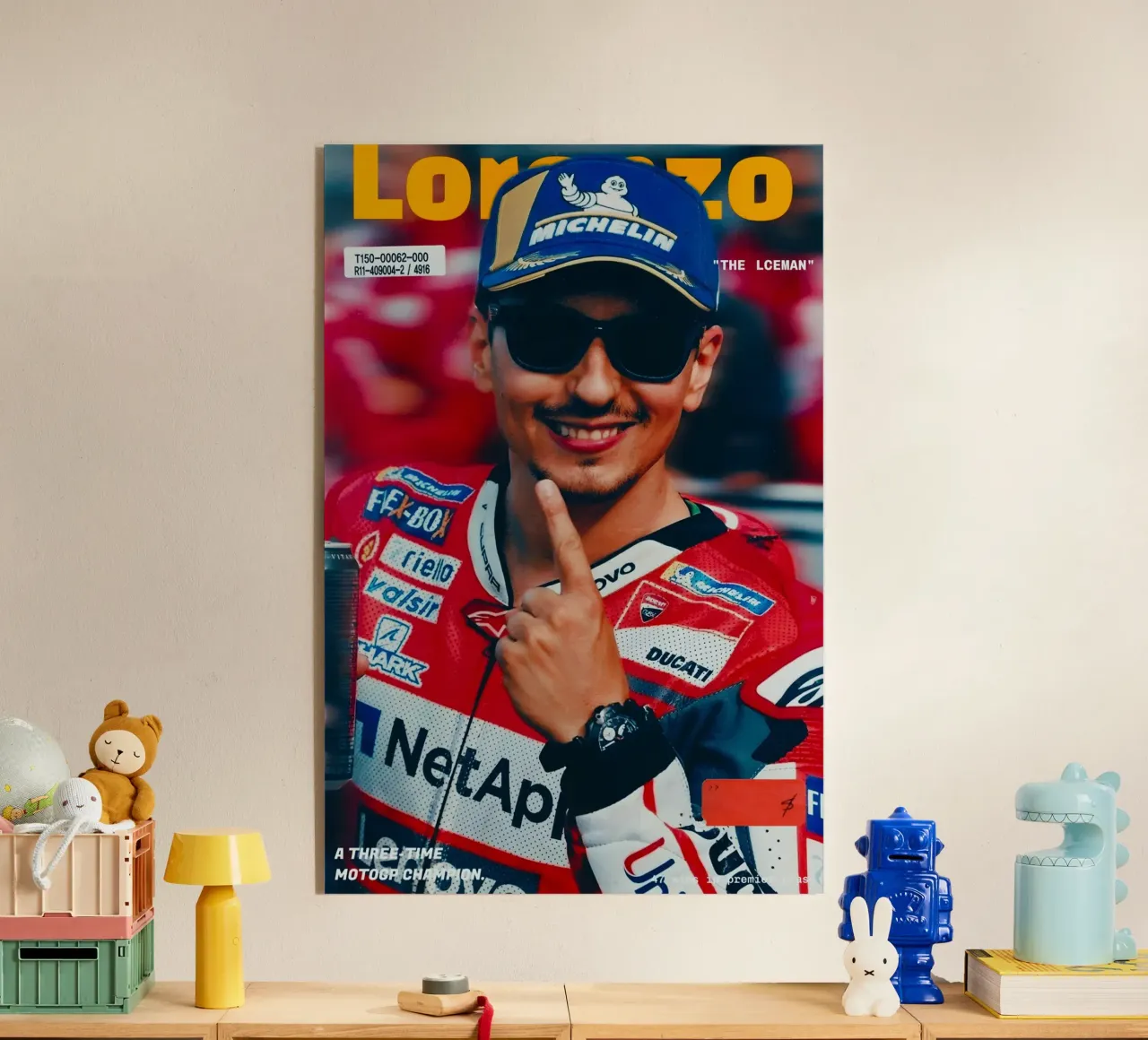 Jorge Lorenzo plexiglass da Low poly art