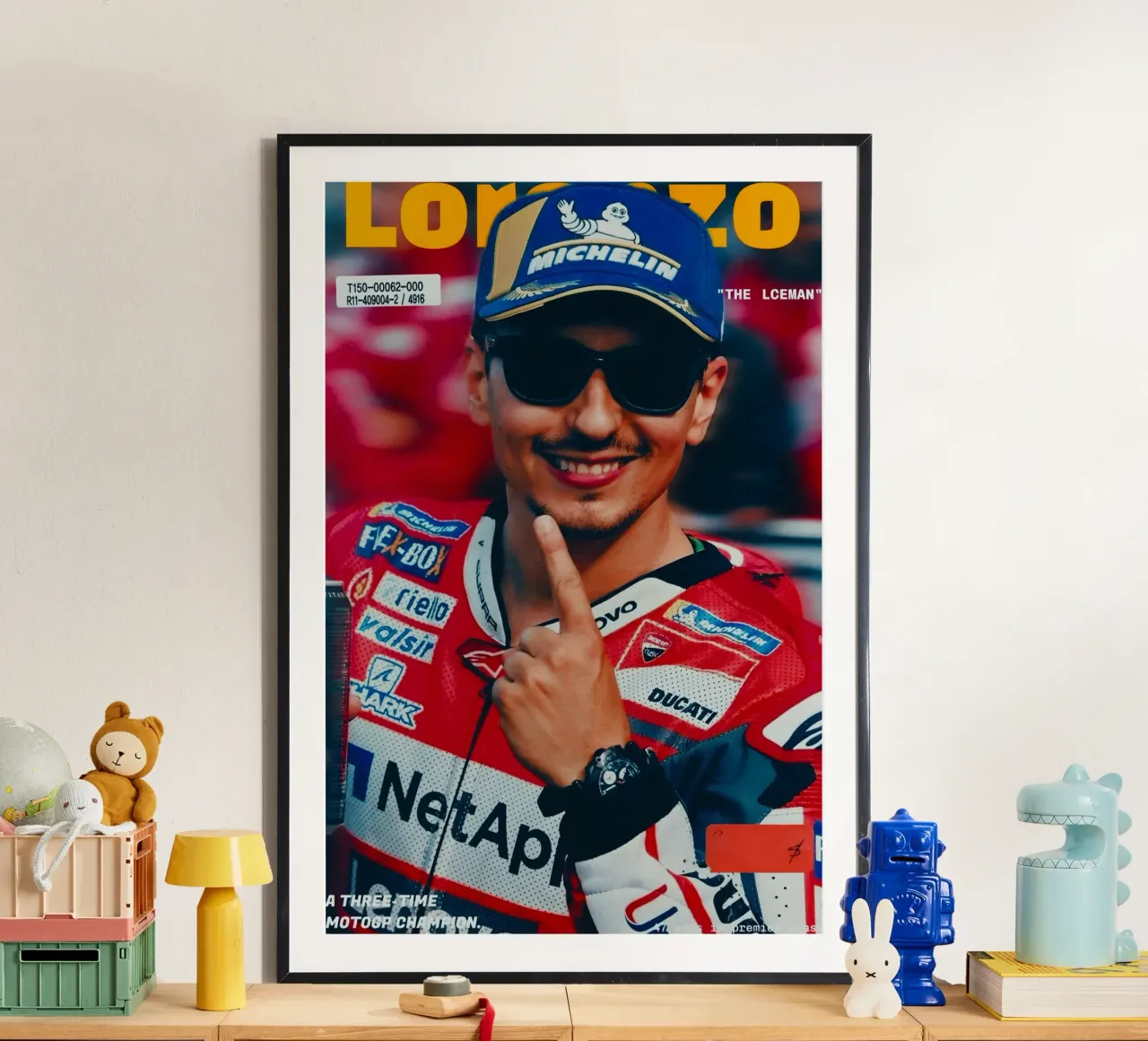 Jorge Lorenzo carta hahnemühle da Low poly art