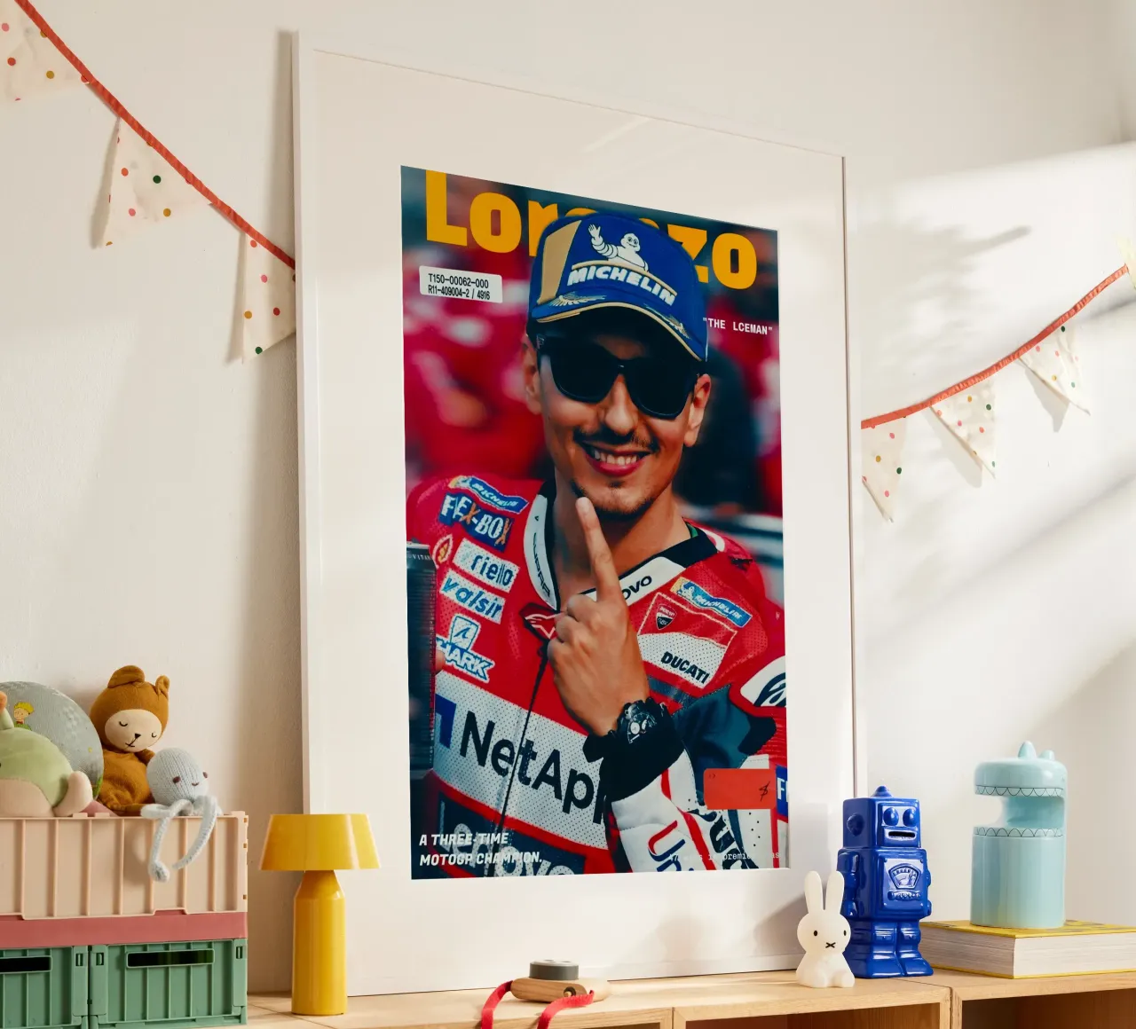 Jorge Lorenzo carta hahnemühle da Low poly art
