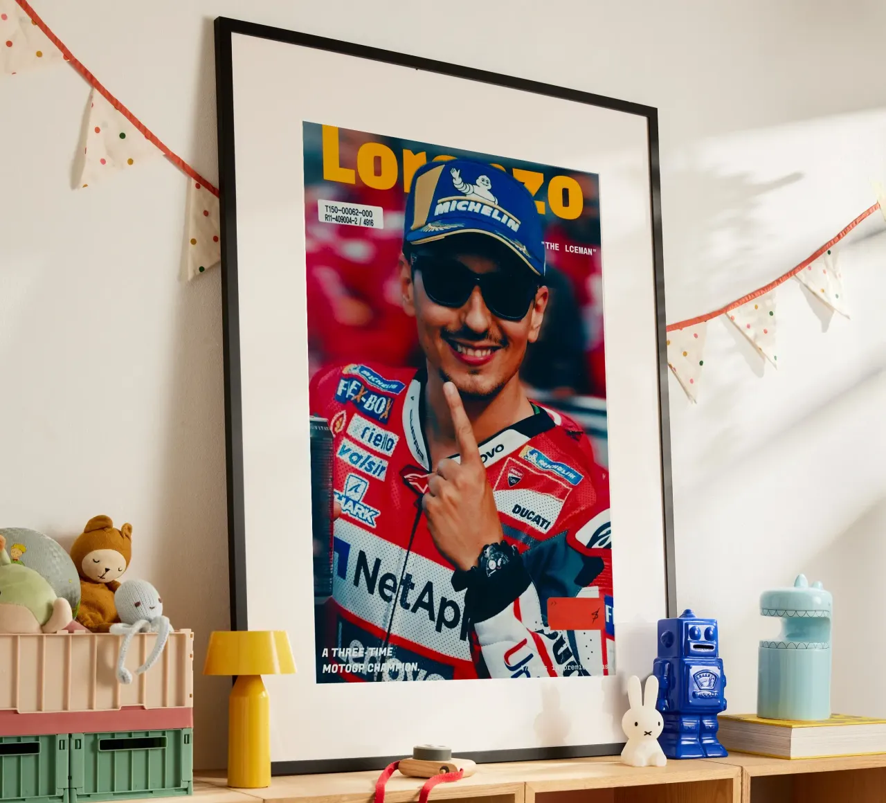 Jorge Lorenzo carta hahnemühle da Low poly art