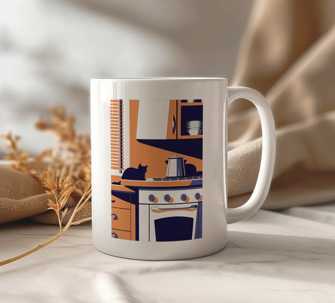 Gatto in cucina tazza in ceramica da STORE PRESENCE