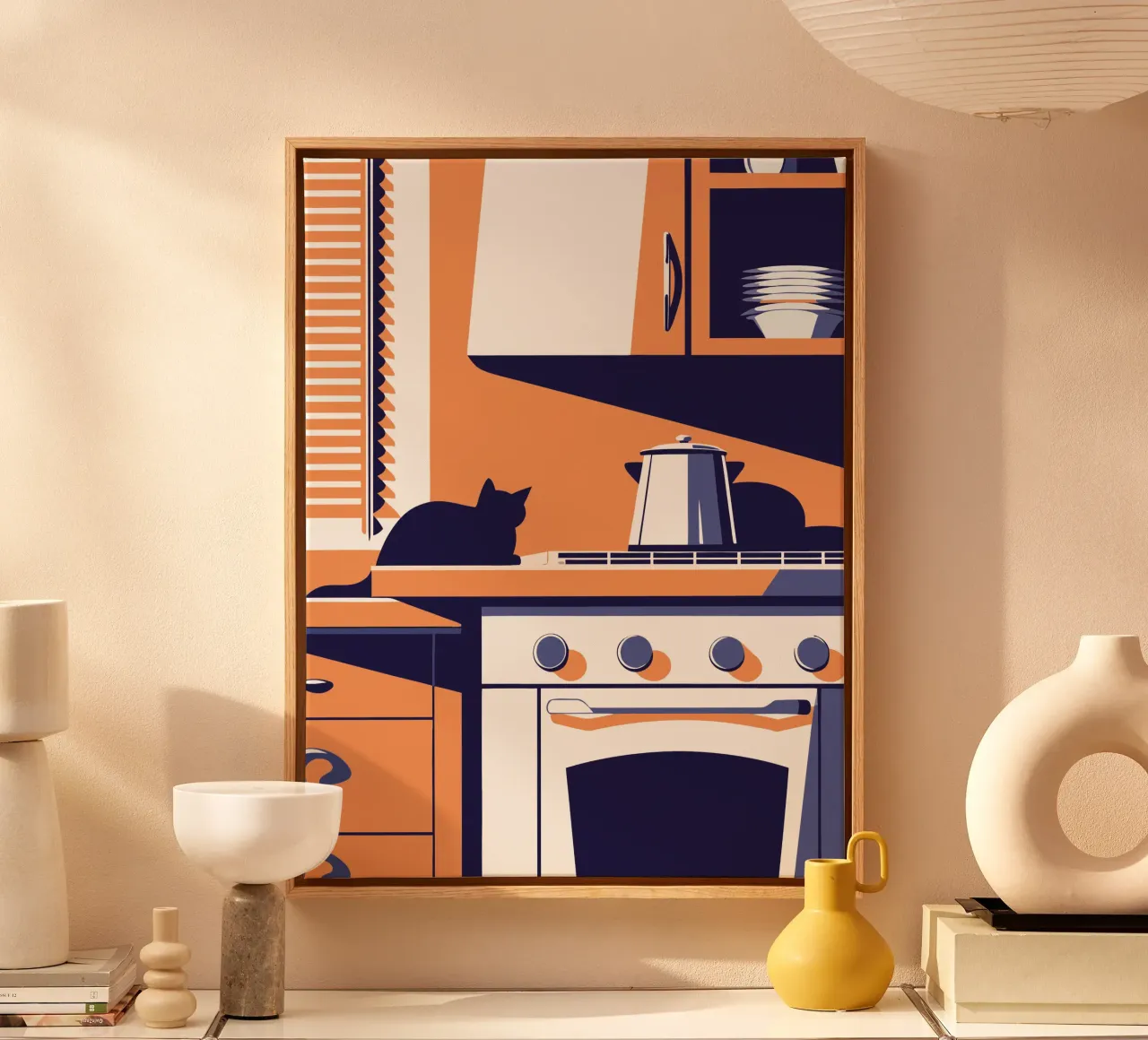 Gatto in cucina tela da STORE PRESENCE
