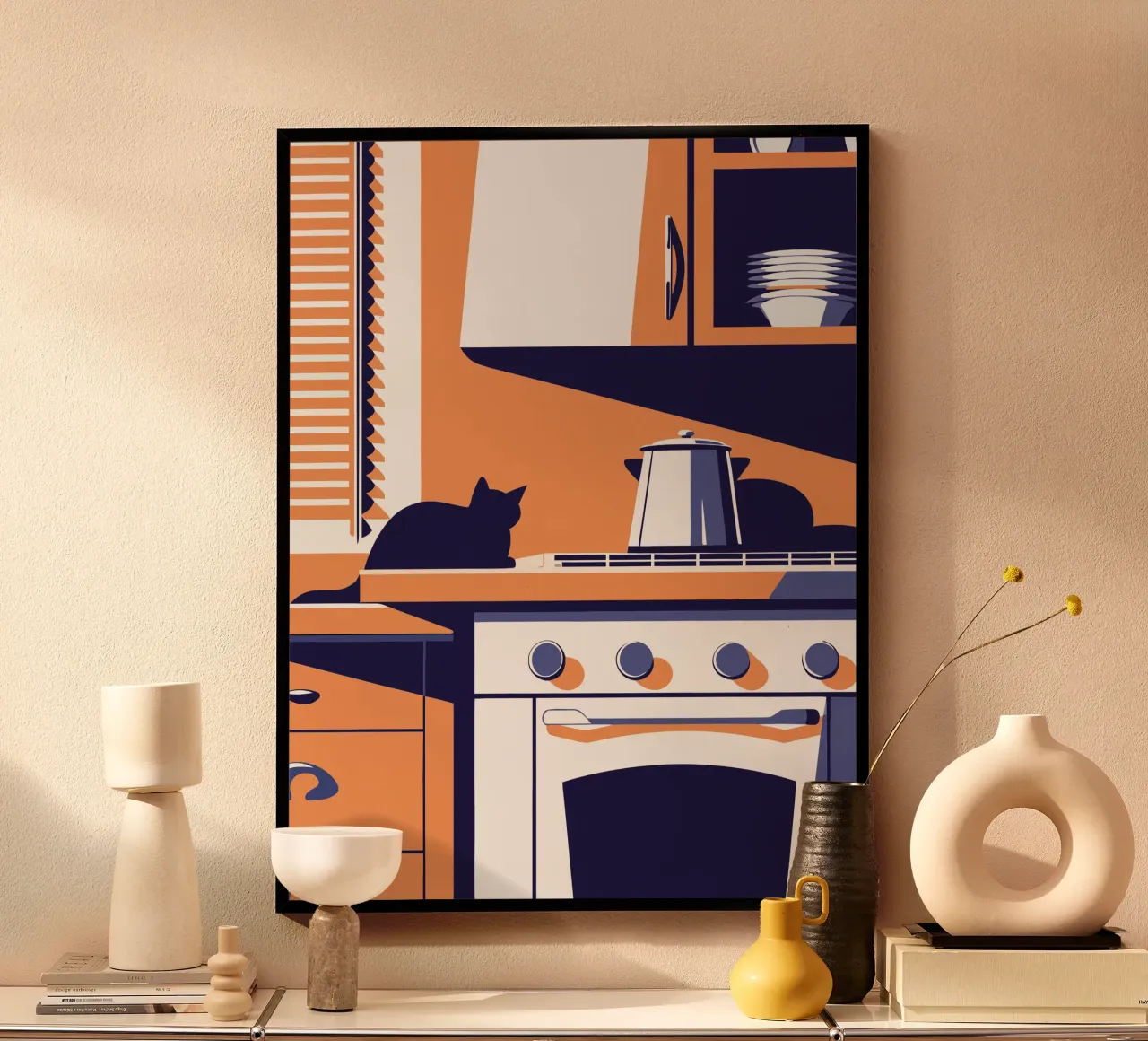 Gatto in cucina carta hahnemühle da STORE PRESENCE