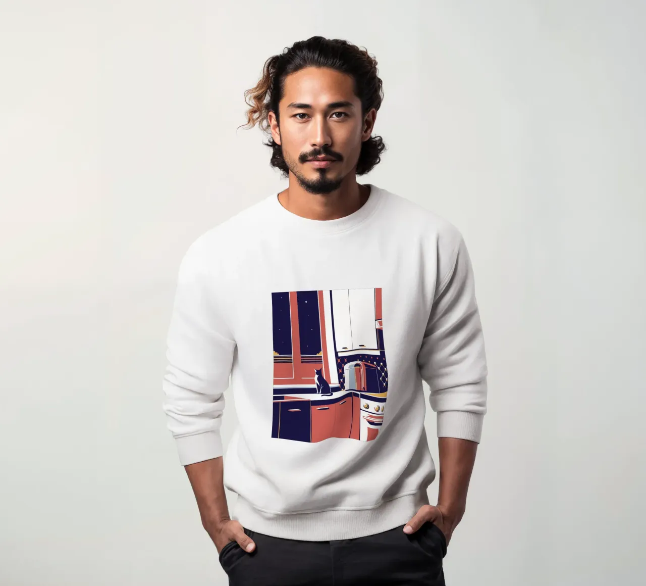 Gatto in cucina felpa da STORE PRESENCE