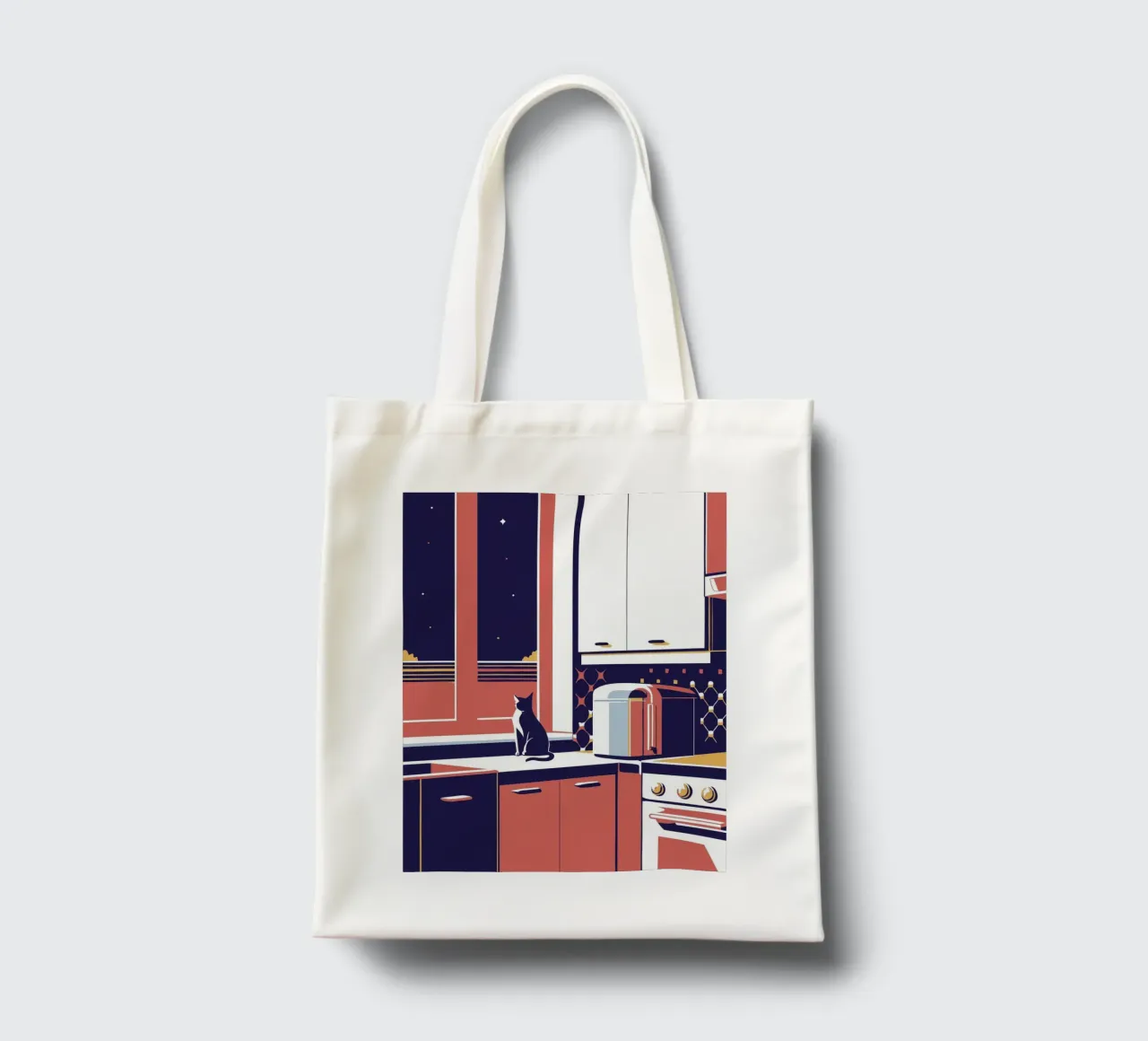 Gatto in cucina borsa in juta da STORE PRESENCE
